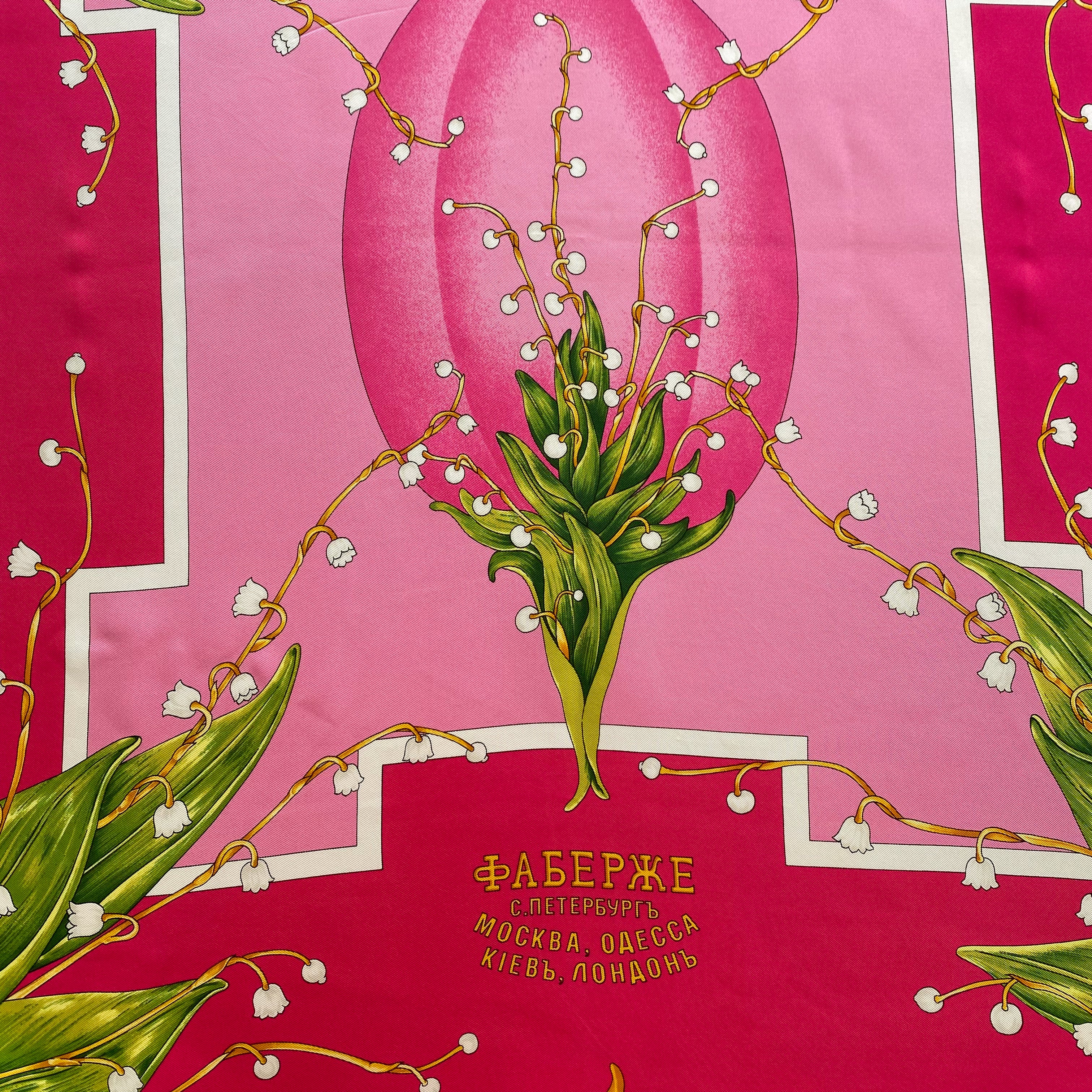 Immaculate Fabergé Floral Silk Scarf