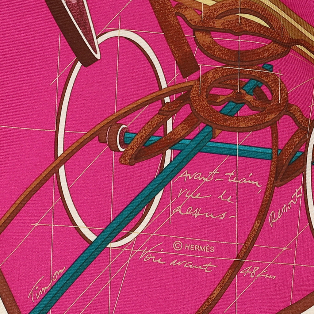 Pristine Hermès Projet de Voiture Silk Scarf