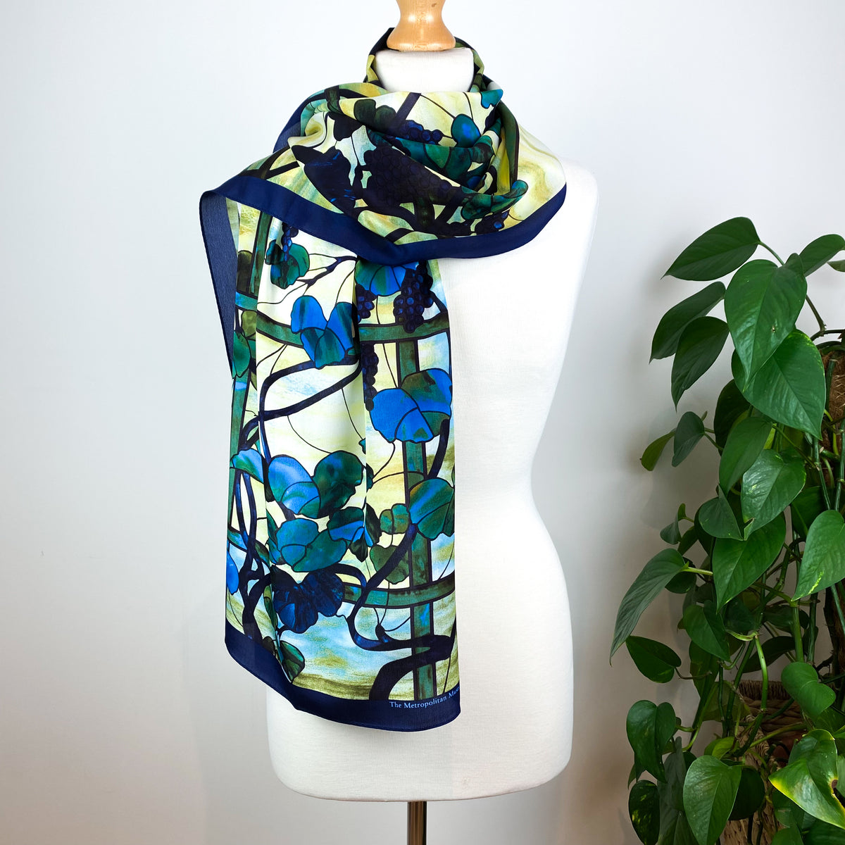 Long Window Vine Silk Scarf