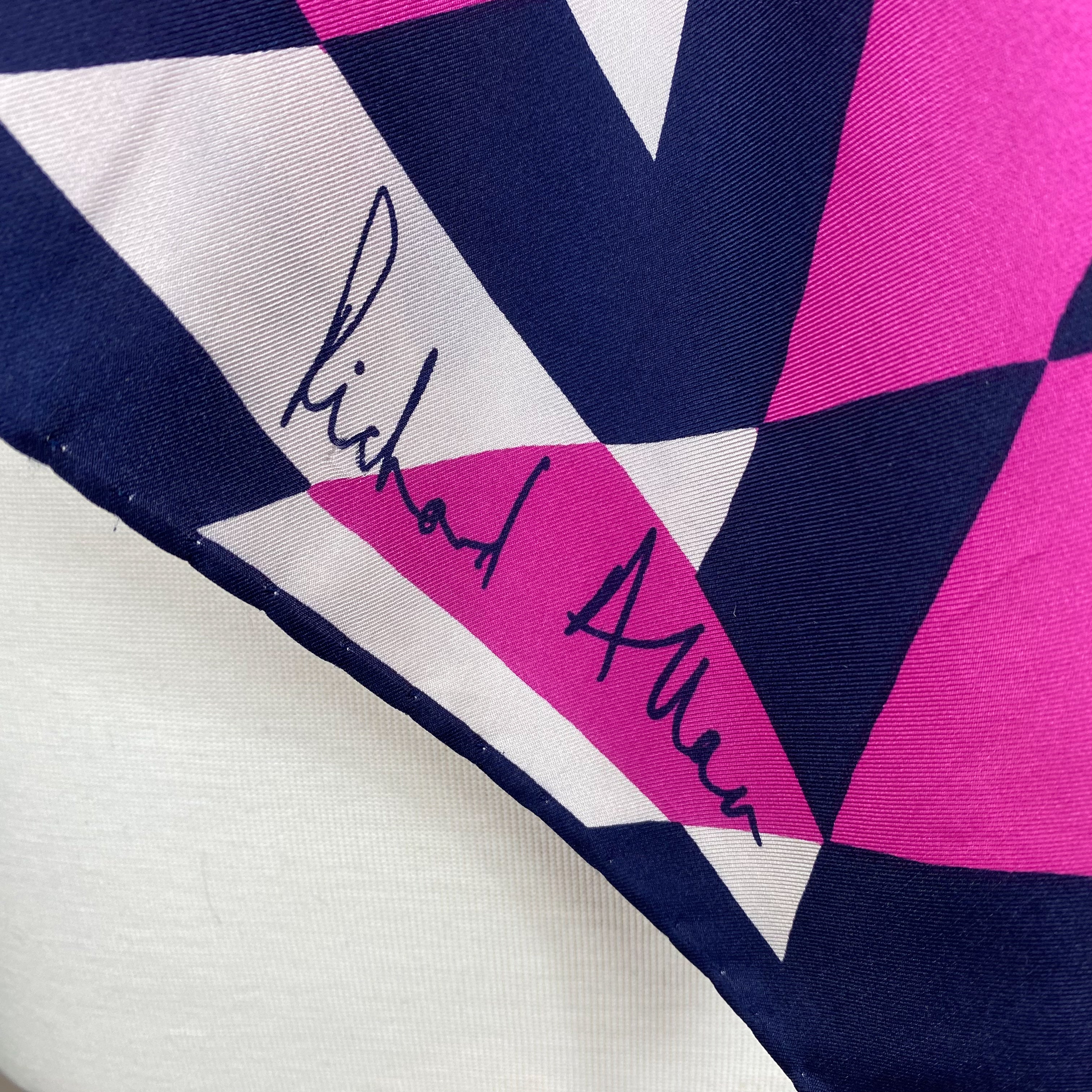1970s Richard Allan Vintage Silk Scarf