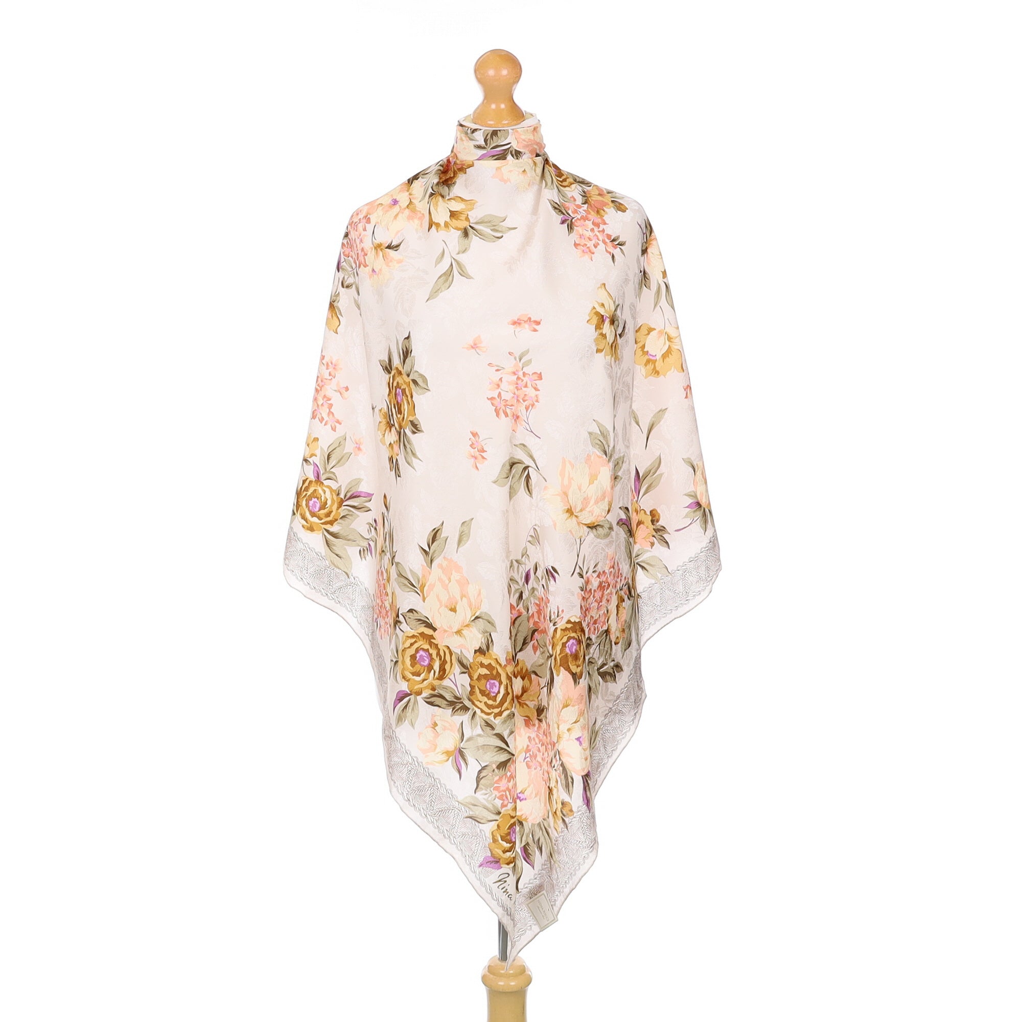 Brand New Nina Ricci Floral Vintage Silk Scarf