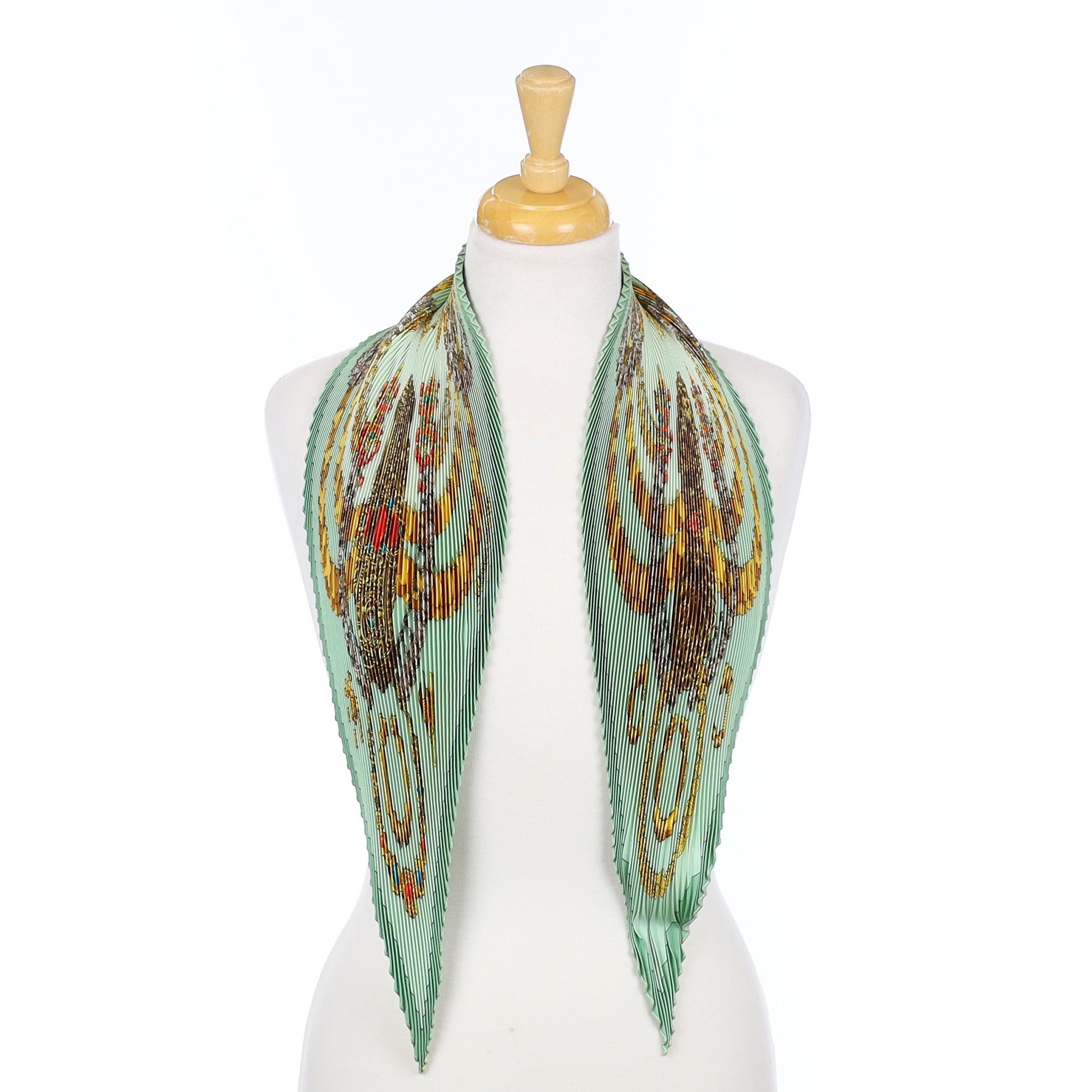 Boxed Hermès Kosmima Plissé Silk Scarf