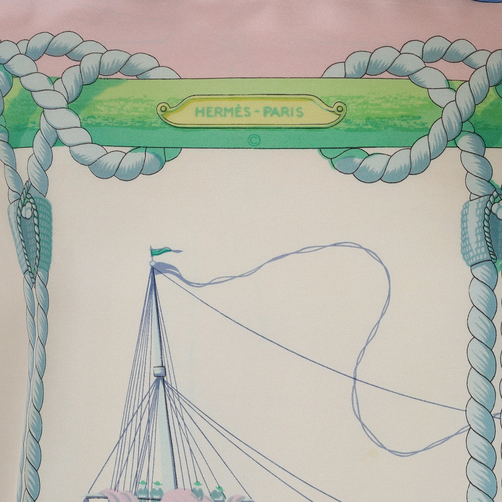 Hermès Tribord Vintage Silk Scarf