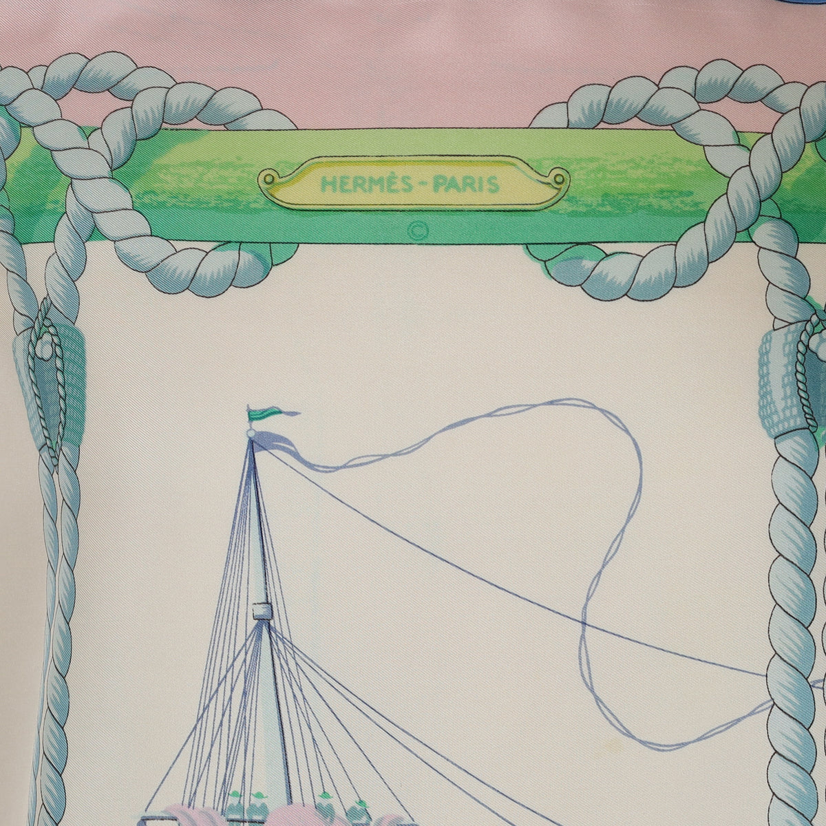 Hermès Tribord Vintage Silk Scarf