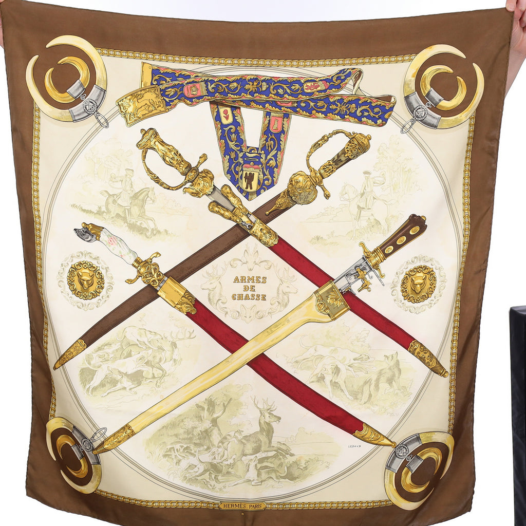 Hermès Armes de Chasse Silk Scarf