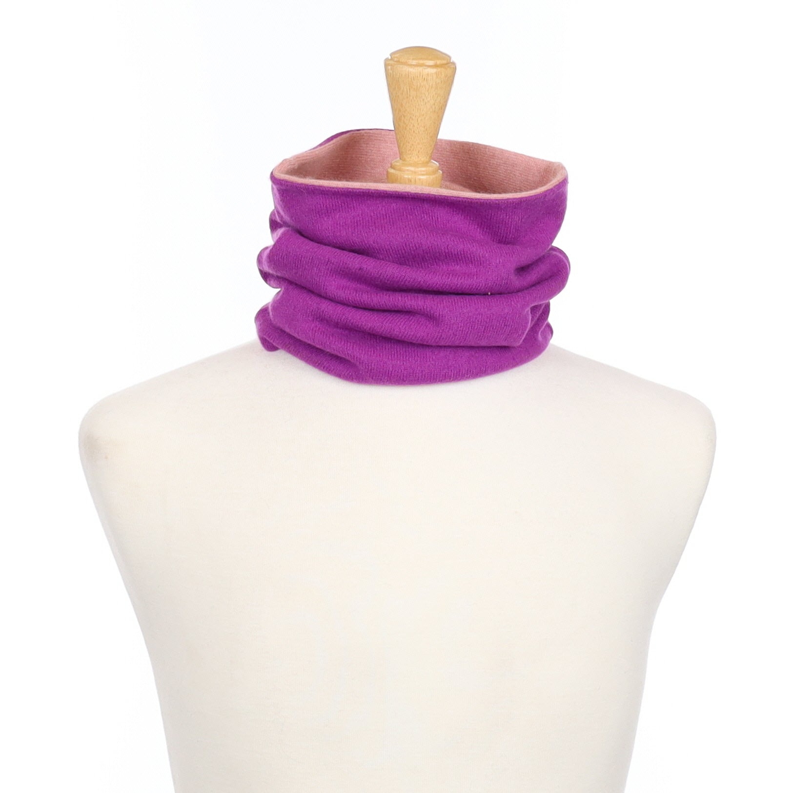 Magenta Purple and Blush Pink Luxury Double Layered Snood