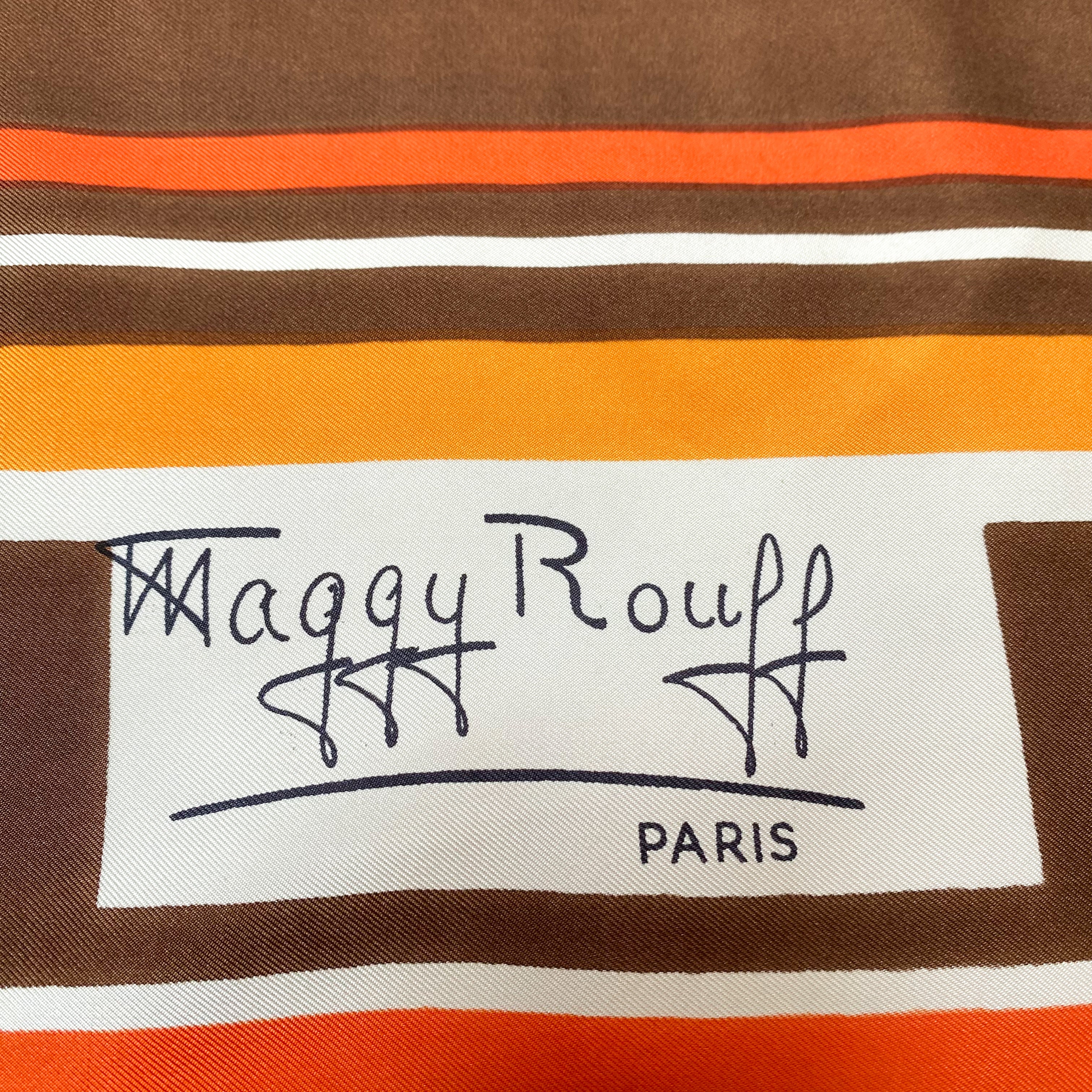 Immaculate 1970s Maggy Rouff Vintage Silk Scarf