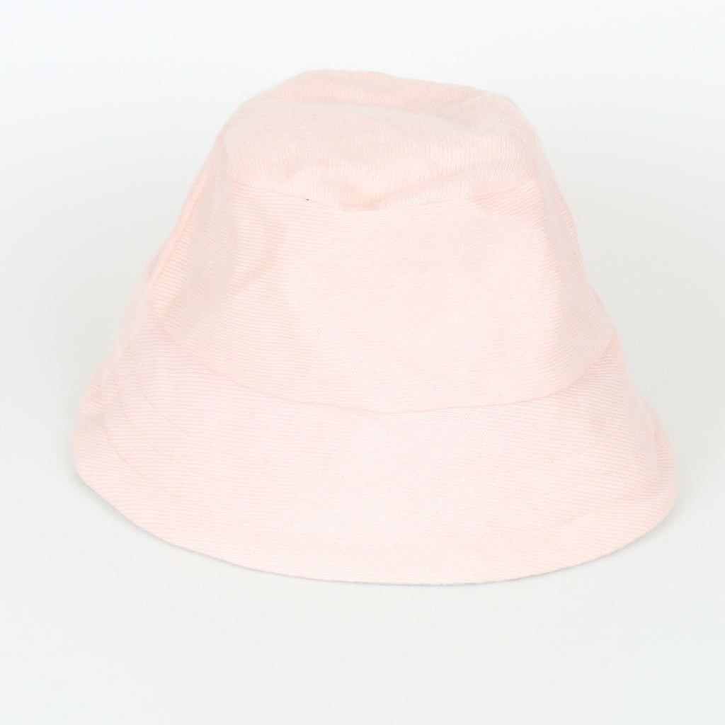 Carnation Pink Reversible Cashmere Bucket Hat Medium