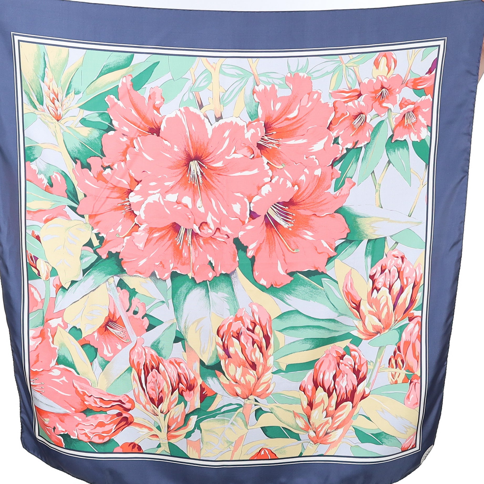 Boxed Caroline de Rothschild Floral Silk Scarf