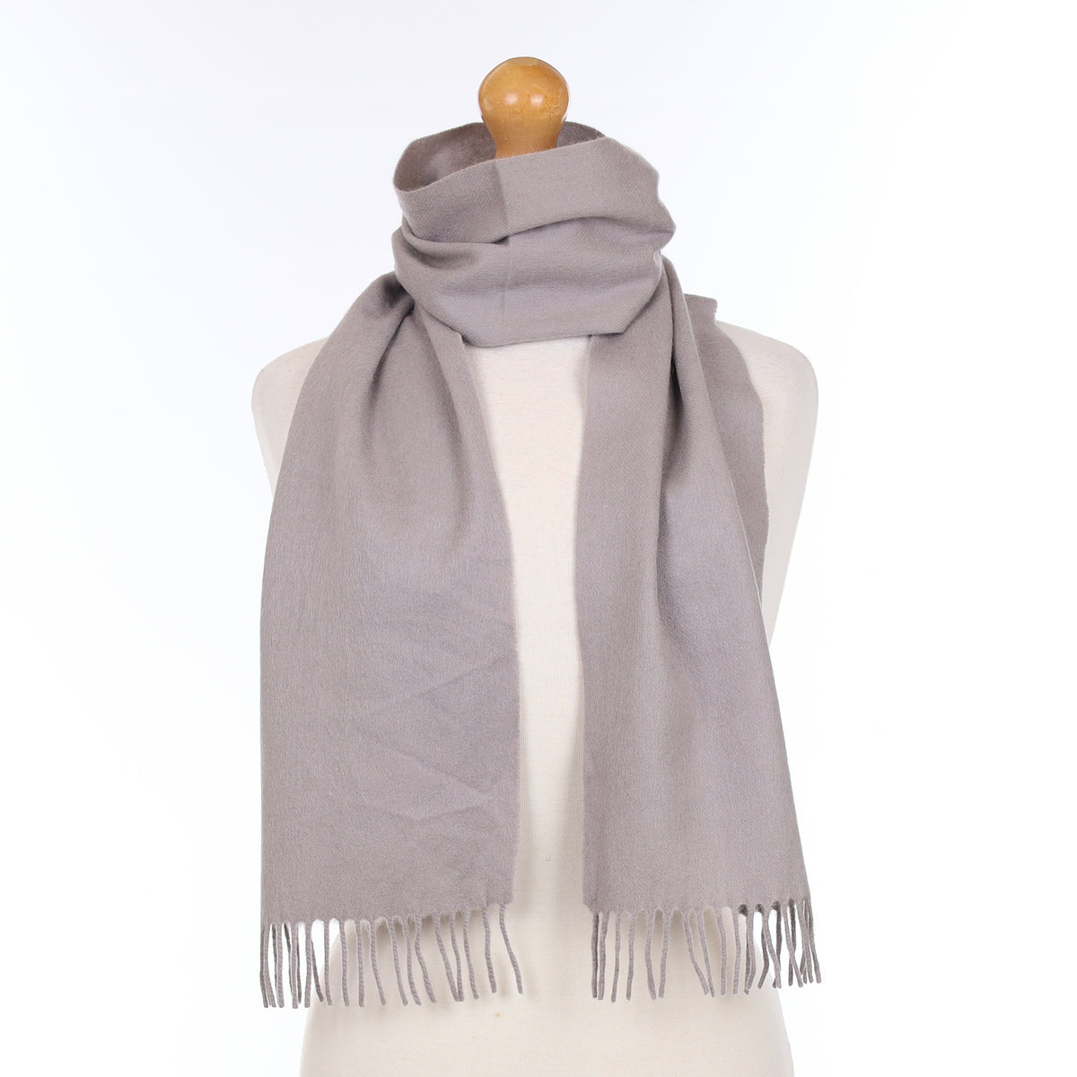 Steel Grey Cashmere Woven Scarf
