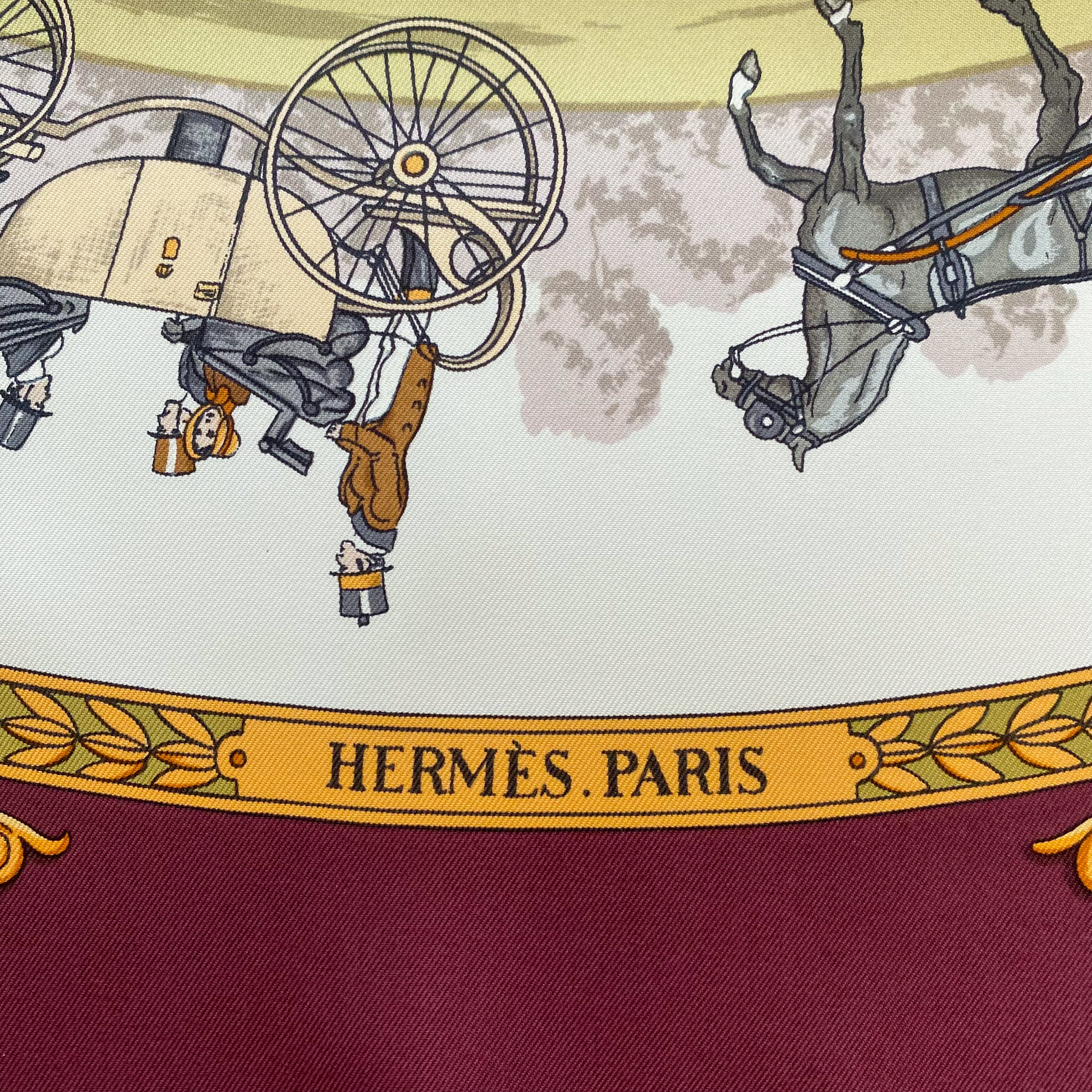 Immaculate Boxed Hermès La Promenade de Longchamps Silk Scarf