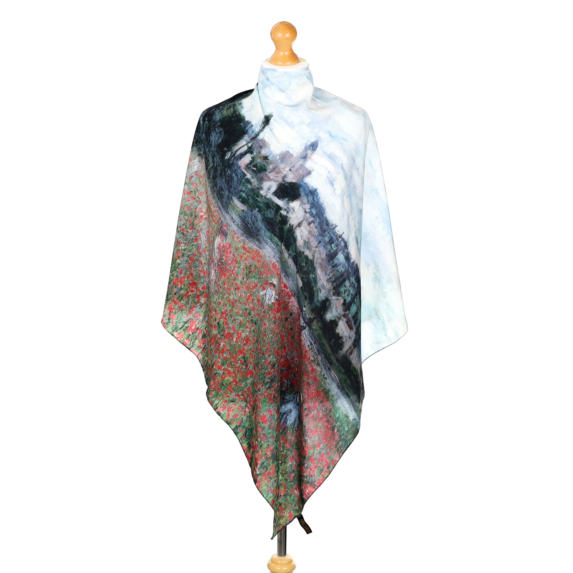 Poppy Field Design Silk Scarf