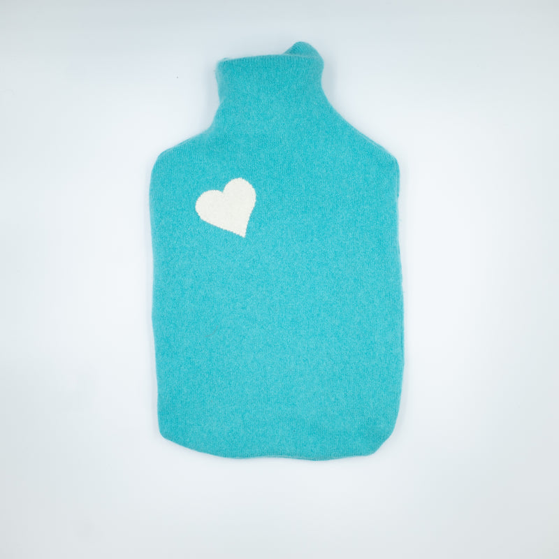 Turquoise Blue Large Cashmere Hot Water Bottle