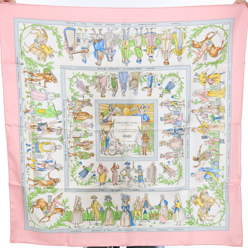 Hermès Costumes Civils Actuels Silk Scarf Rare