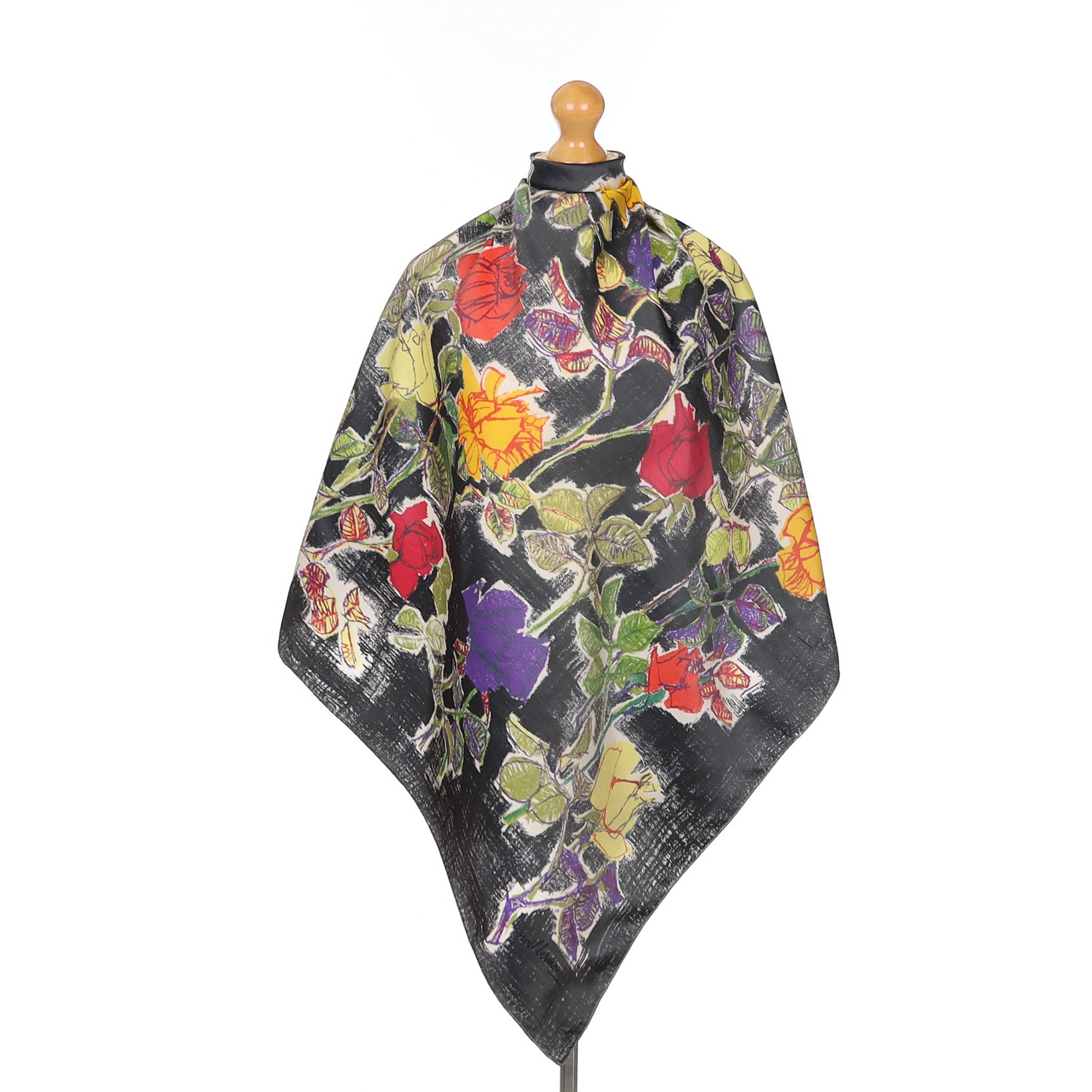 60’s/70’s Floral Vintage Silk Scarf