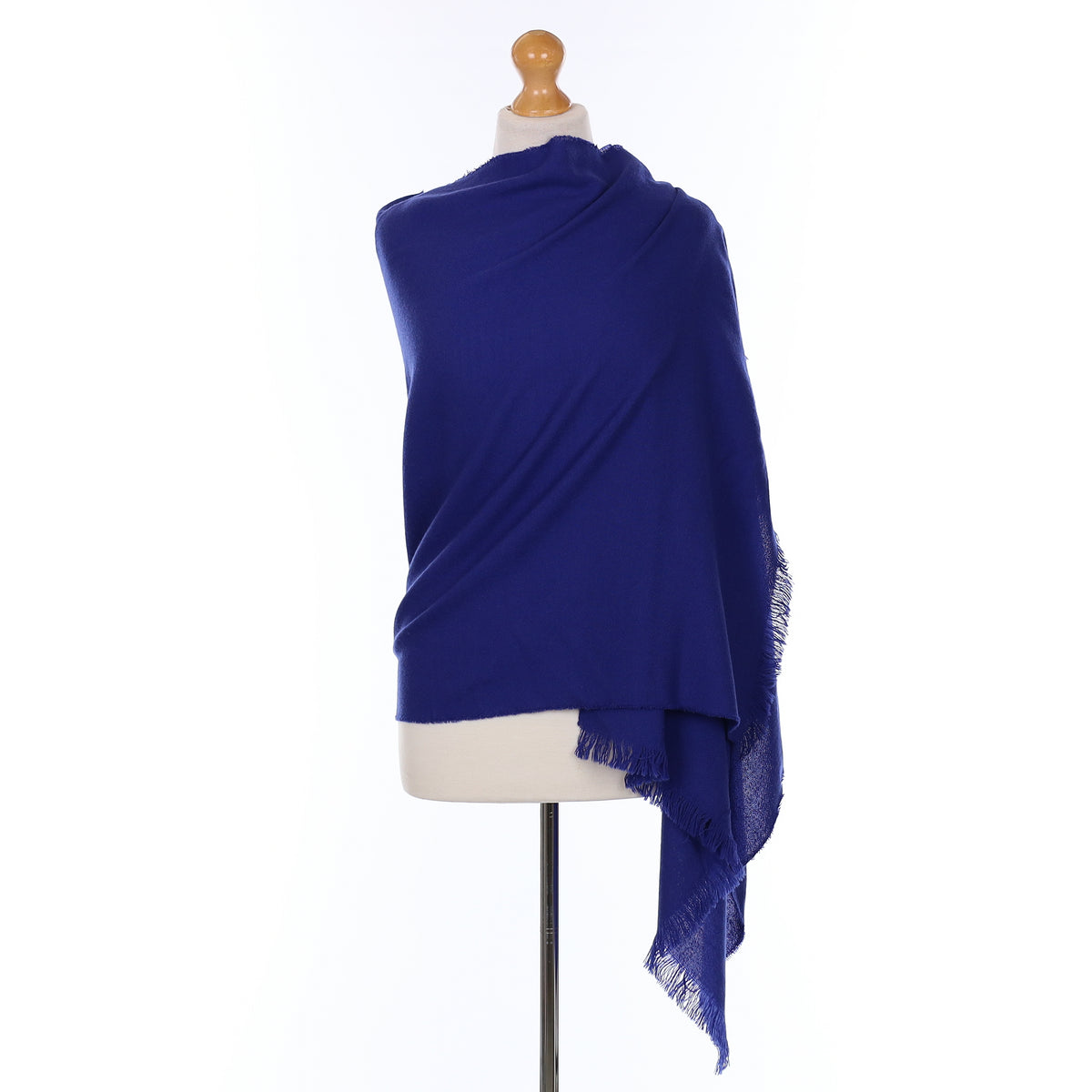 Brand New Begg & Co Admiral Blue Cashmere Woven Wrap