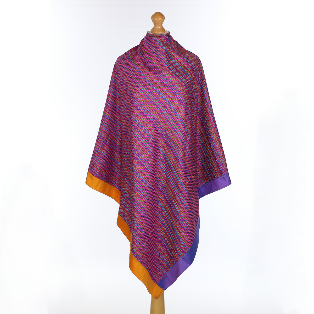 Multicolour Patterned Silk Scarf