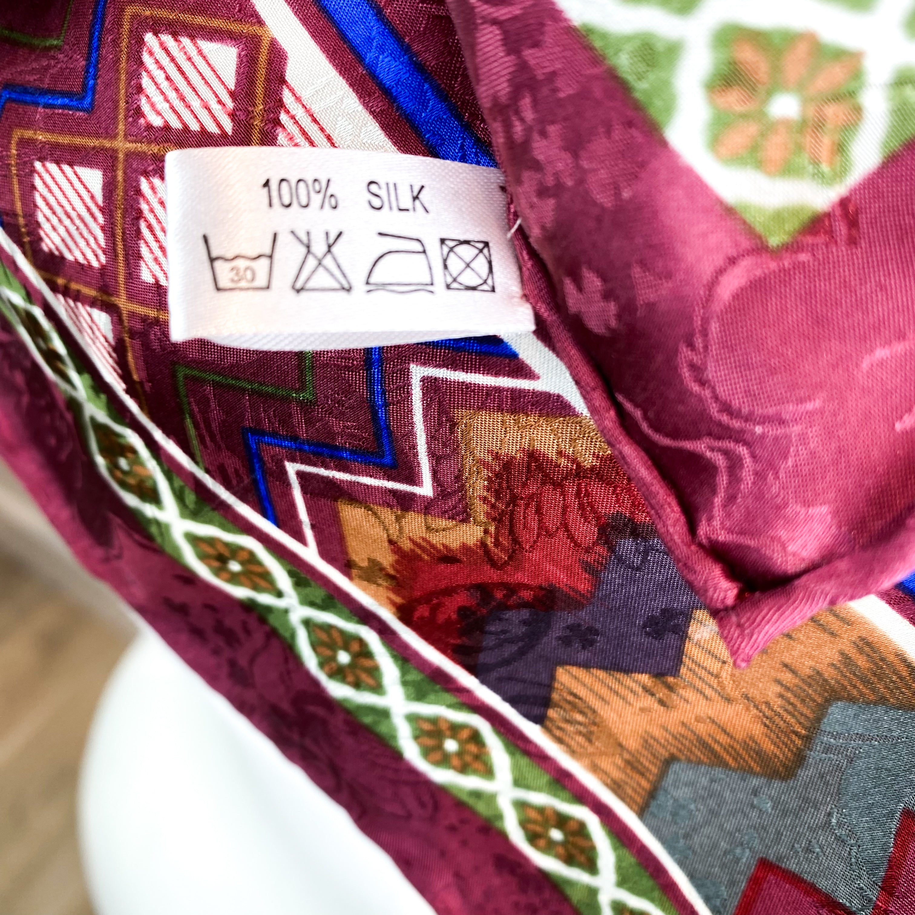 Aztec Design Silk Scarf