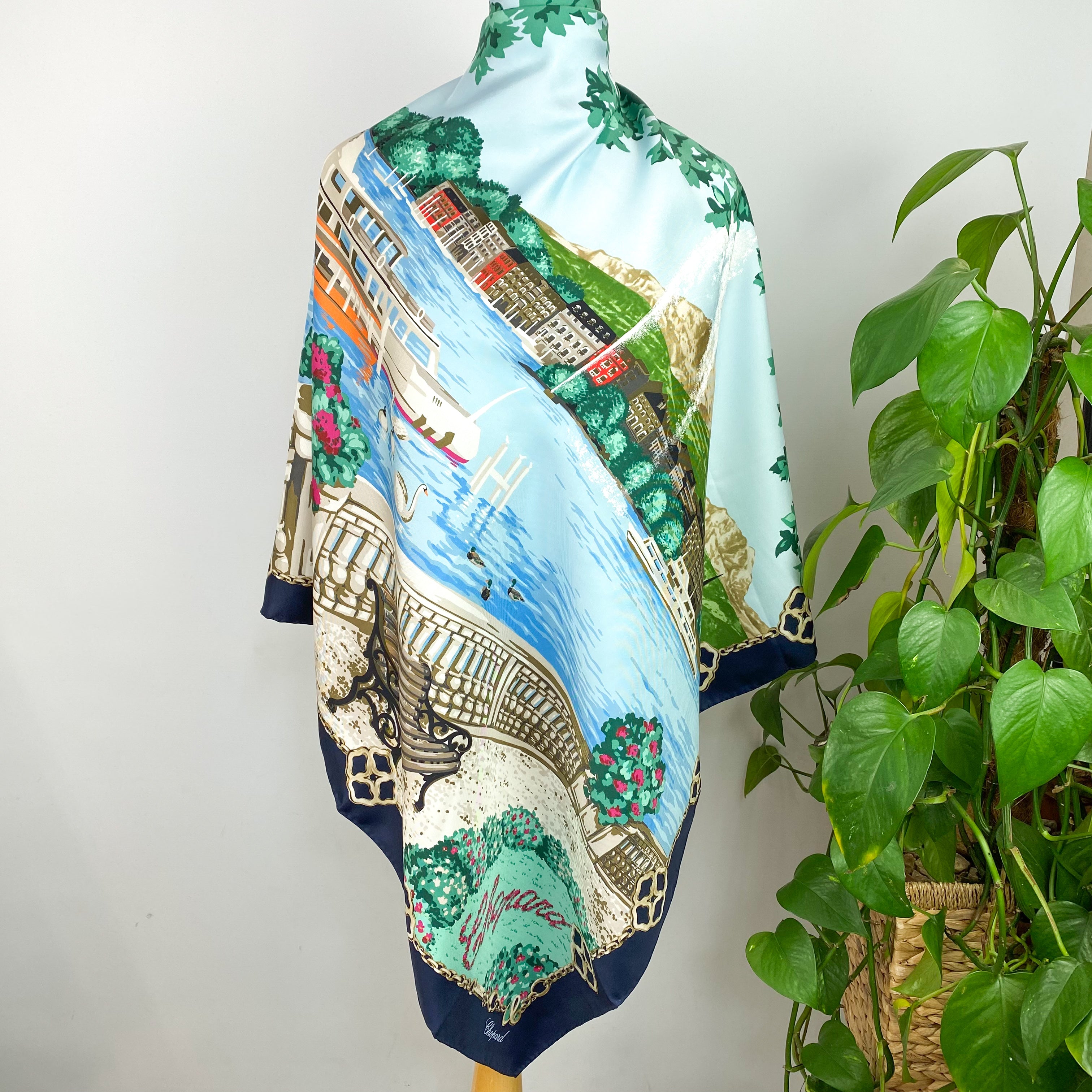 Chopard Lake Design Silk Scarf