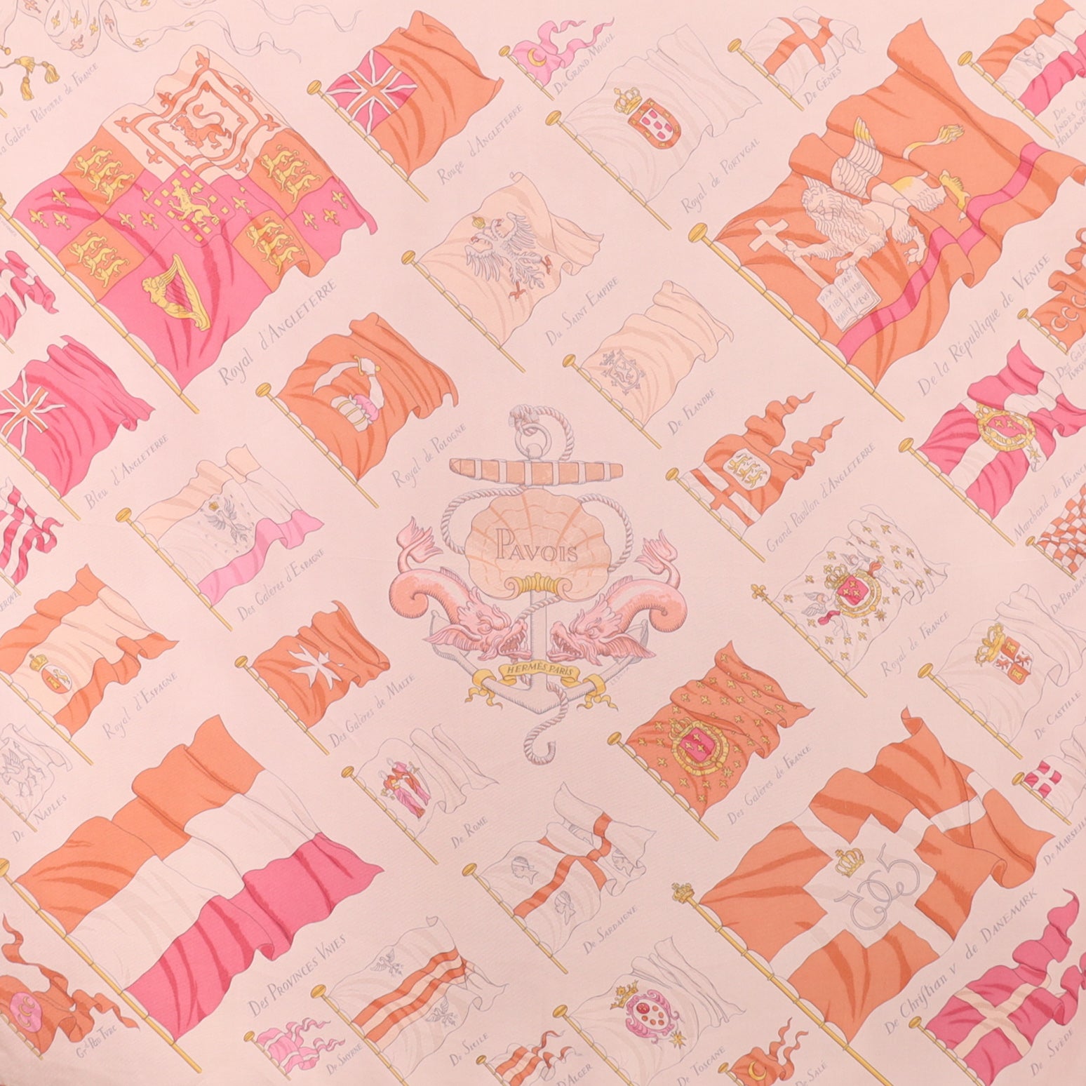 Hermès Pavois Surteint Silk Scarf