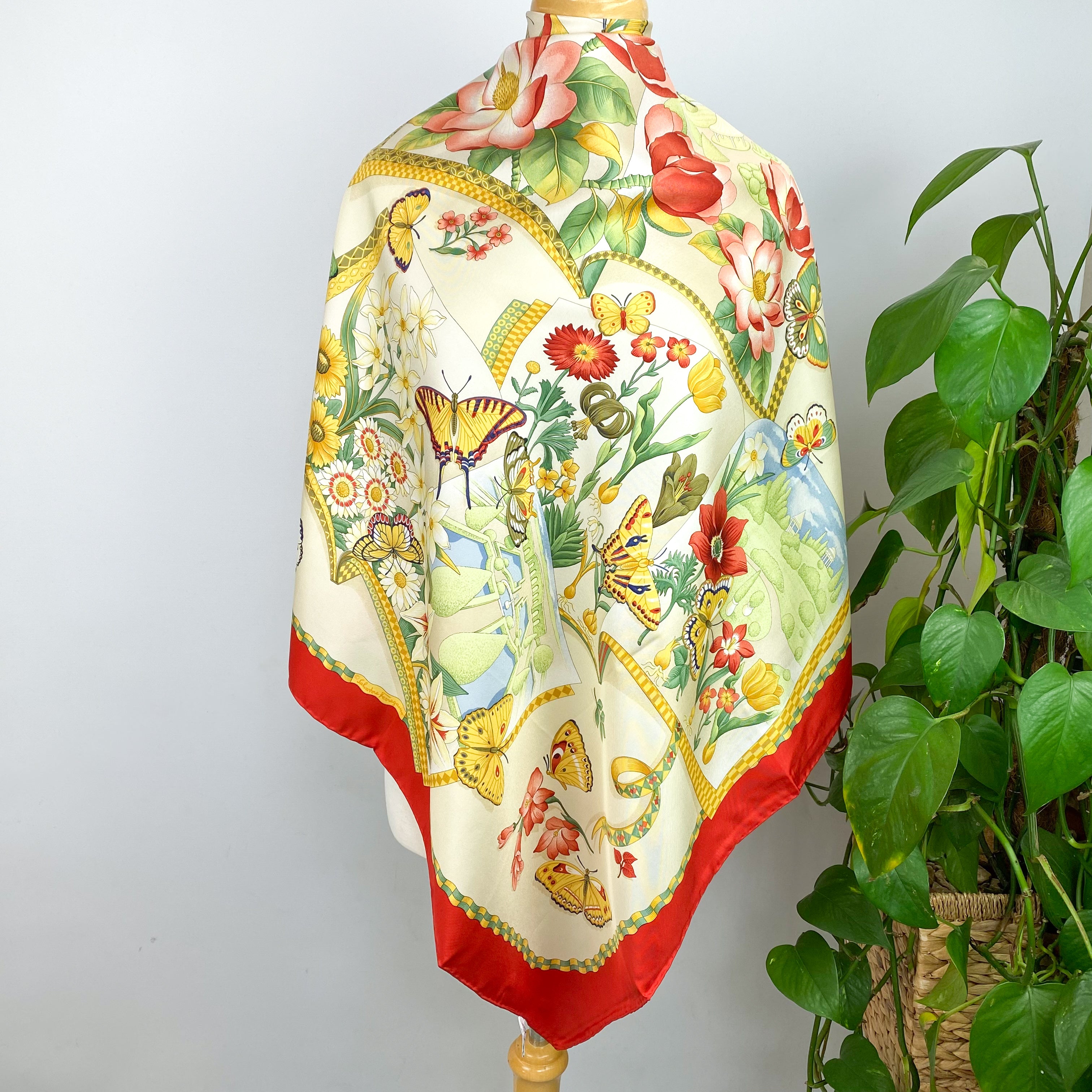 Salvatore Ferragamo Butterfly Silk Scarf
