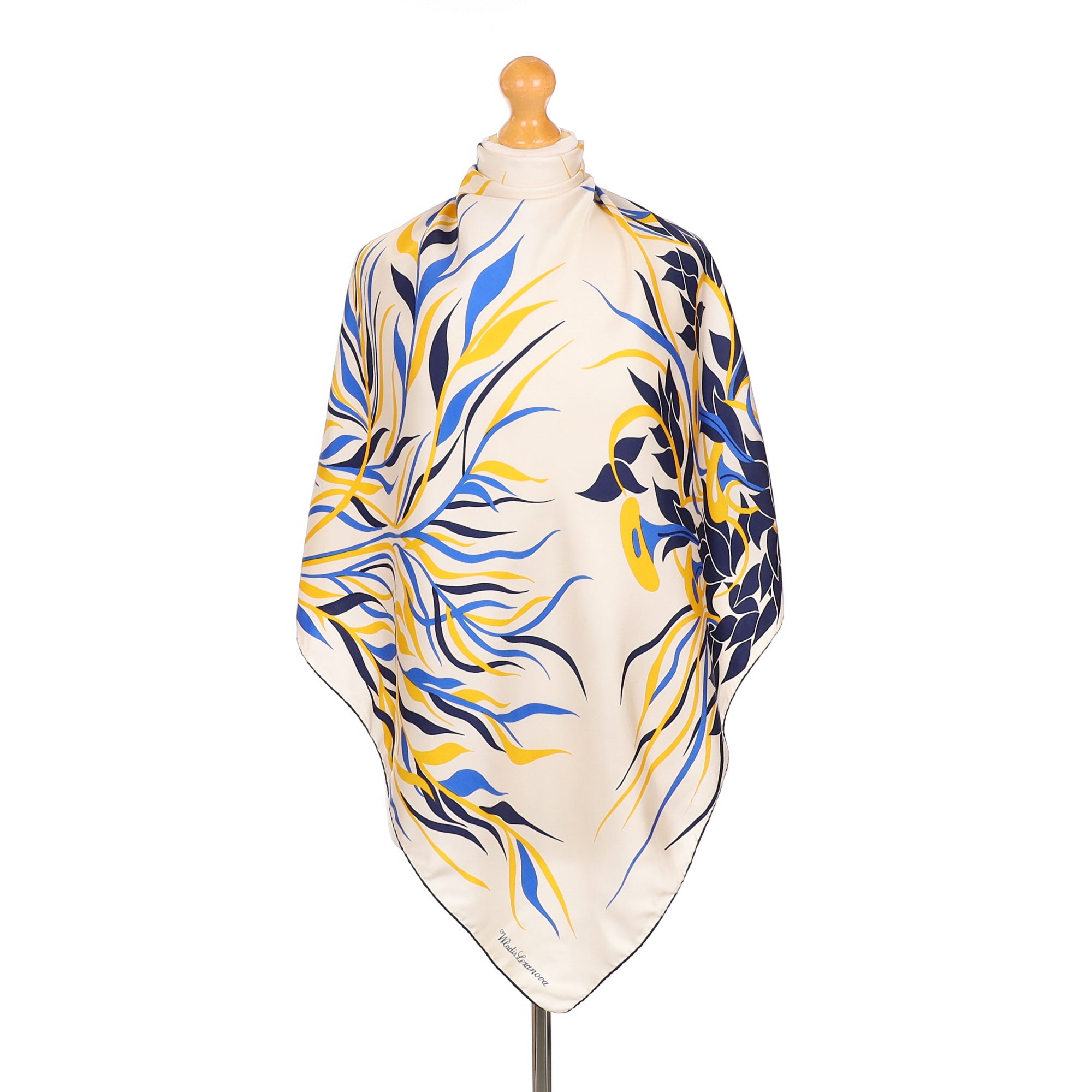1970’s Foliate Design Vintage Silk Scarf