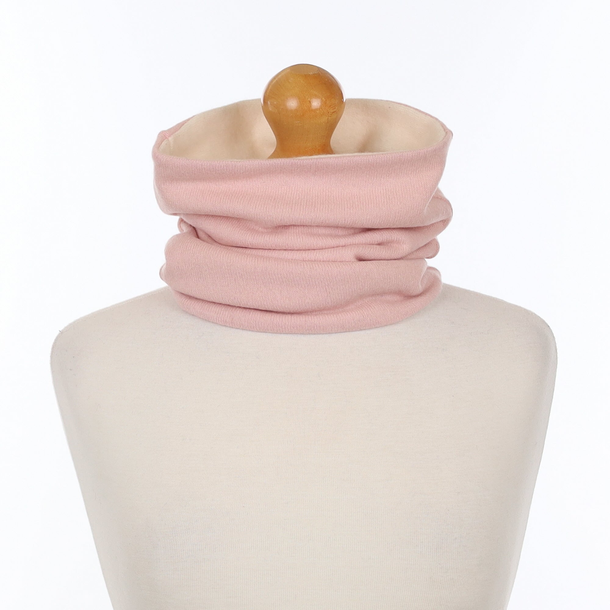 Baby Pink and Cream Double Layered Snood