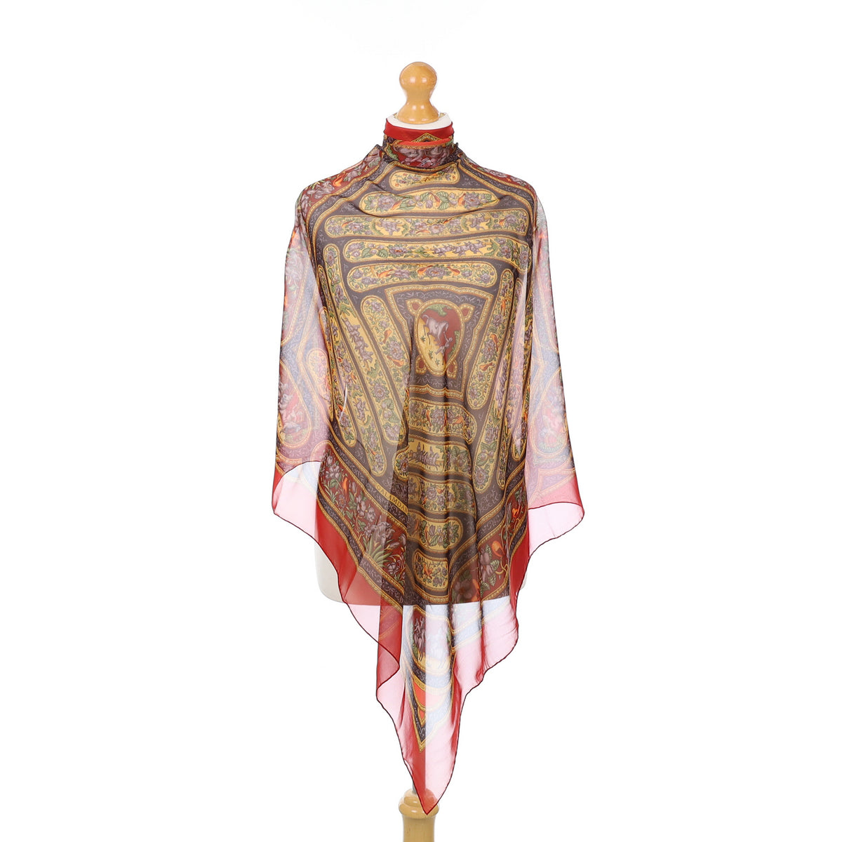 Hermès Qalamdan Mousseline Silk Scarf