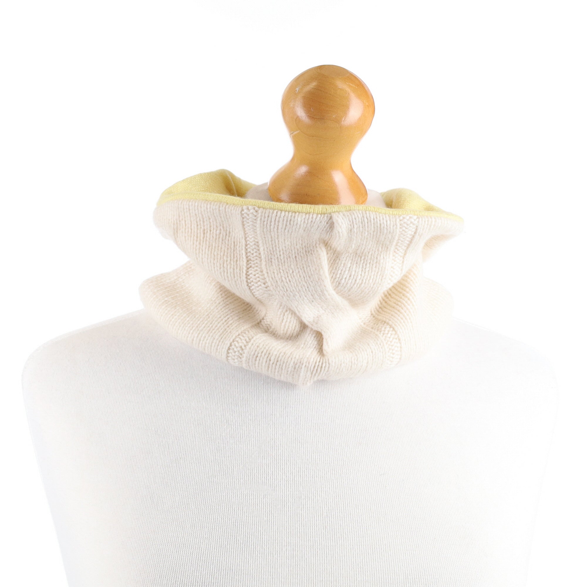 Cream Cable and Yellow Chunky Neck Warmer