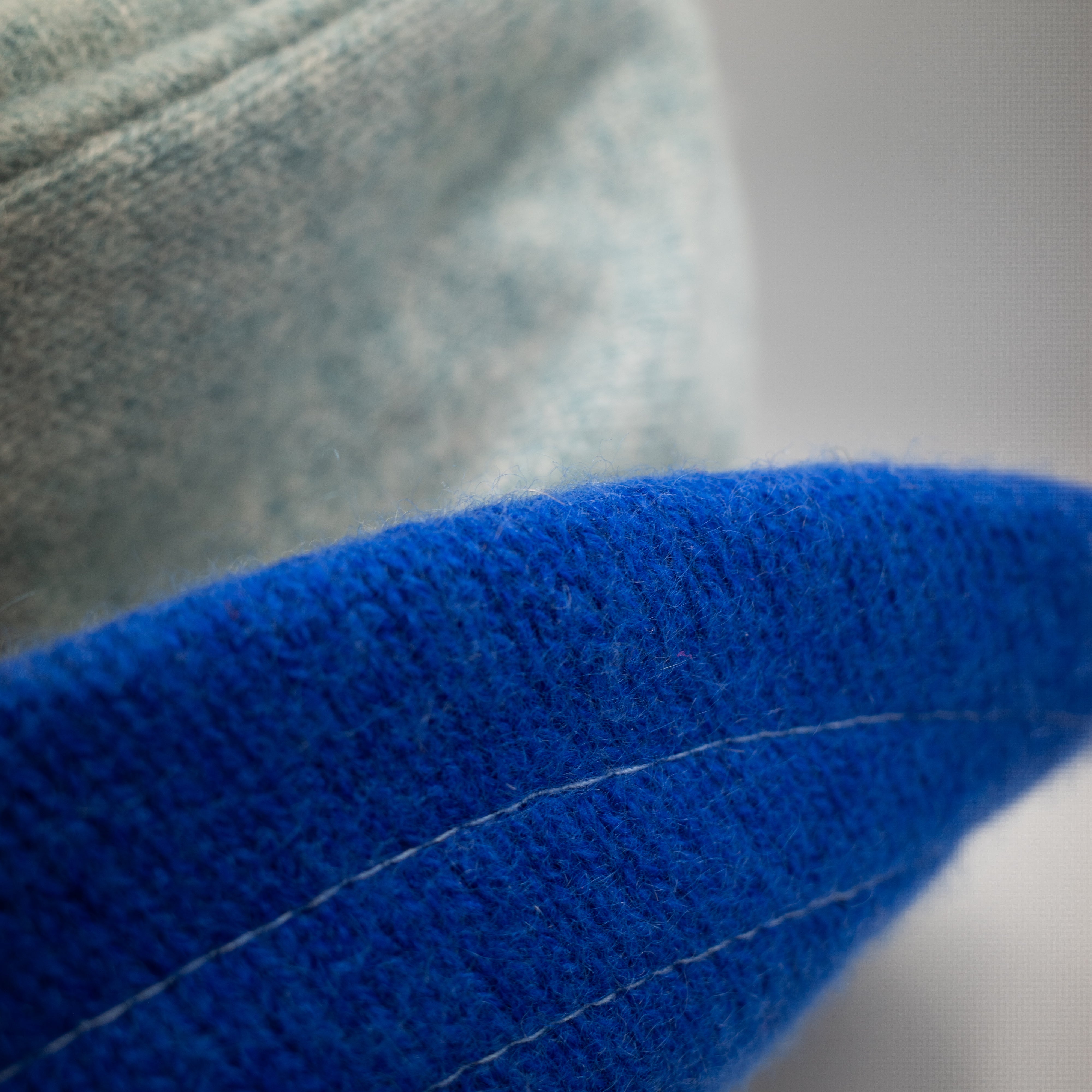Opal Blue Reversible Cashmere Bucket Hat Large