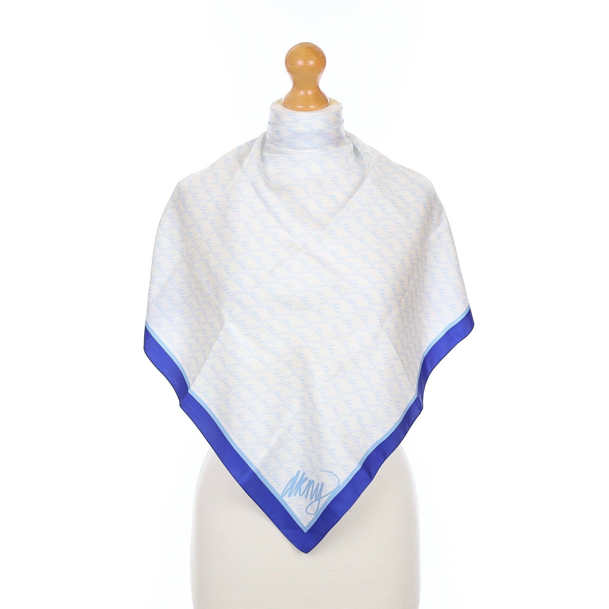 DKNY Royal Blue Silk Scarf