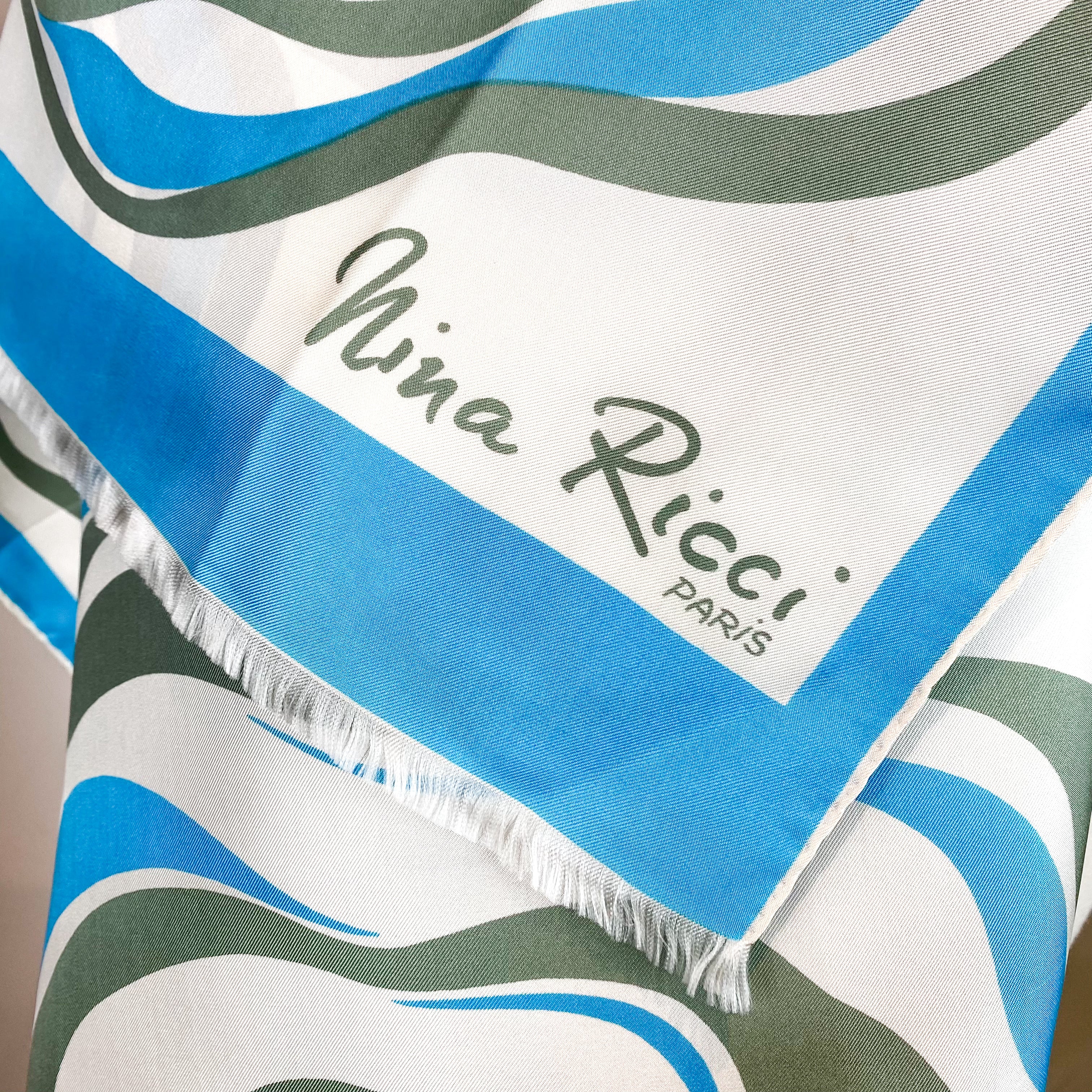 1970s Nina Ricci Vintage Silk Scarf