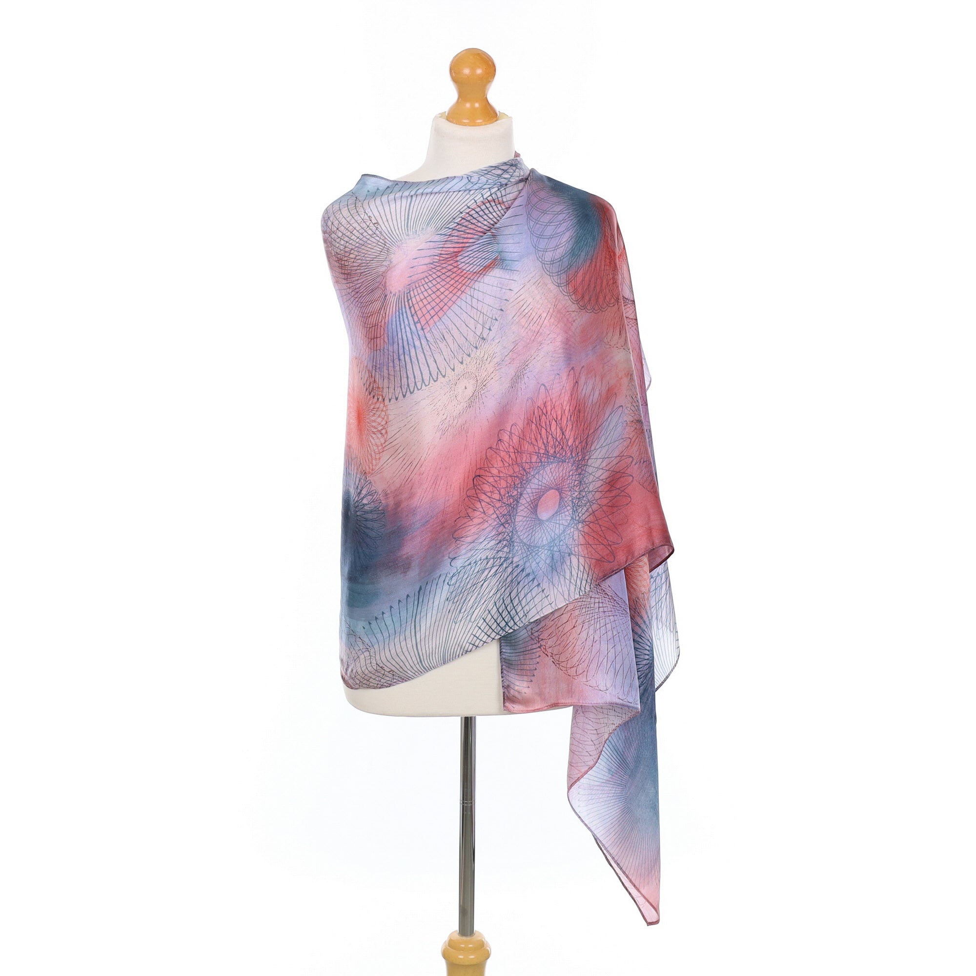 Brand New Jigsaw Kaleidoscope Pattern Silk Wrap