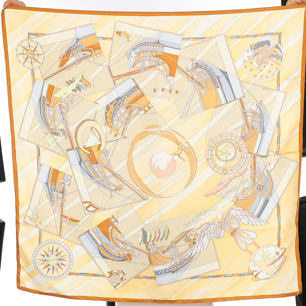Hermès Face au Large Silk Scarf