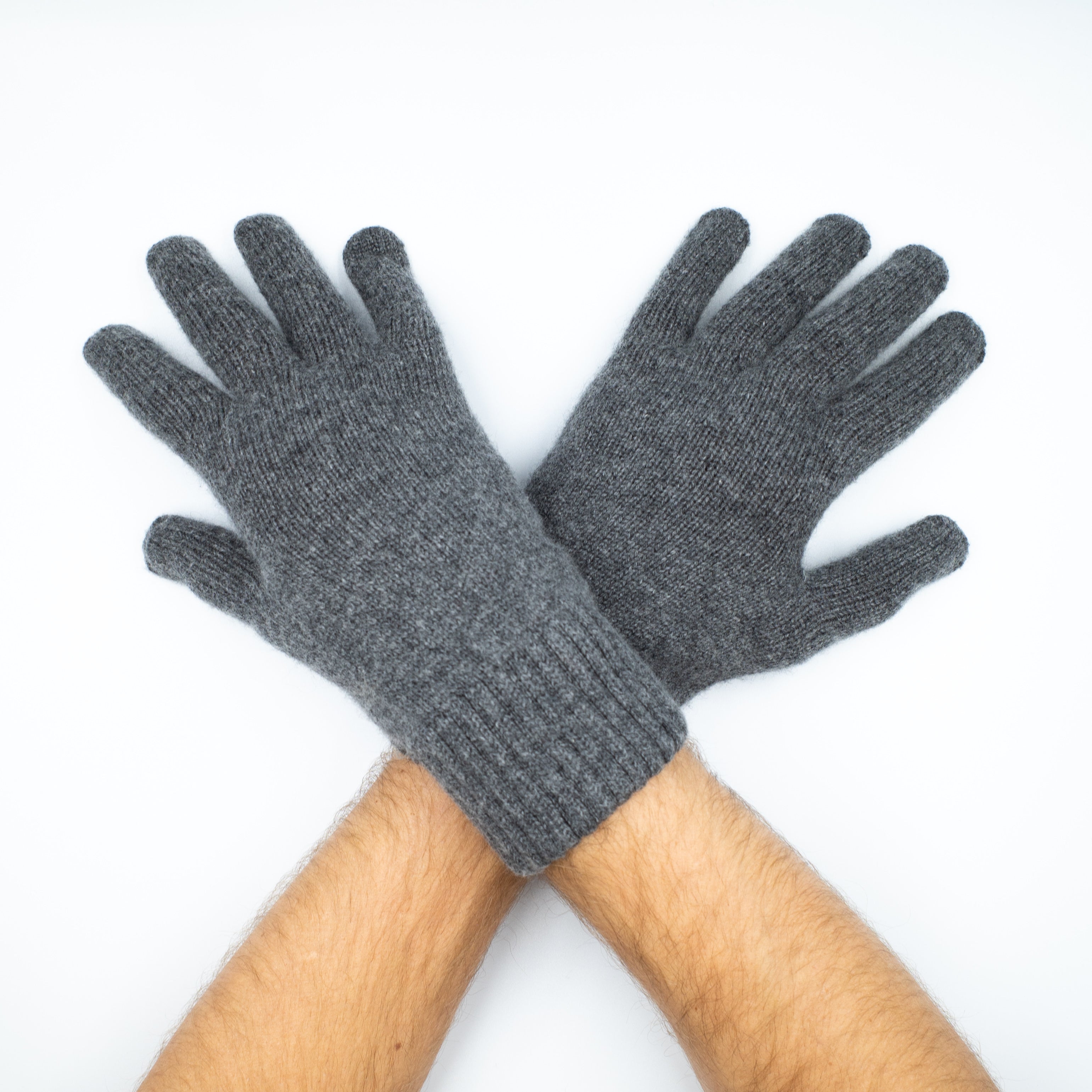 Men’s New Scottish Slate Grey Cashmere Gloves