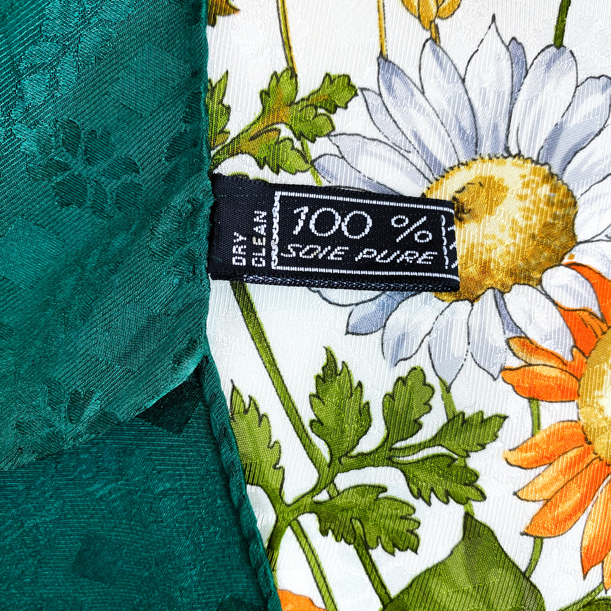 D’Este Floral Italian Vintage Silk Scarf