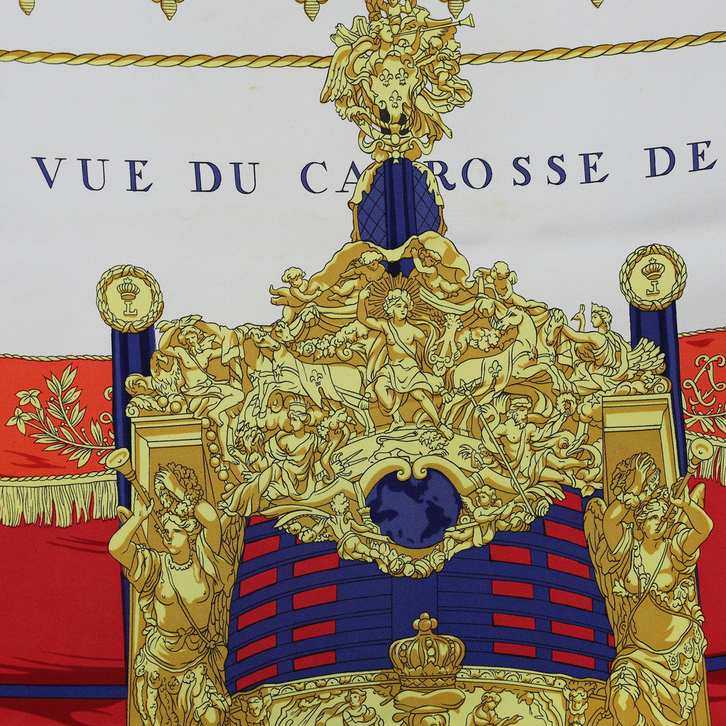 Hermès Vue du Carosse de la Galère la Réale Silk Scarf