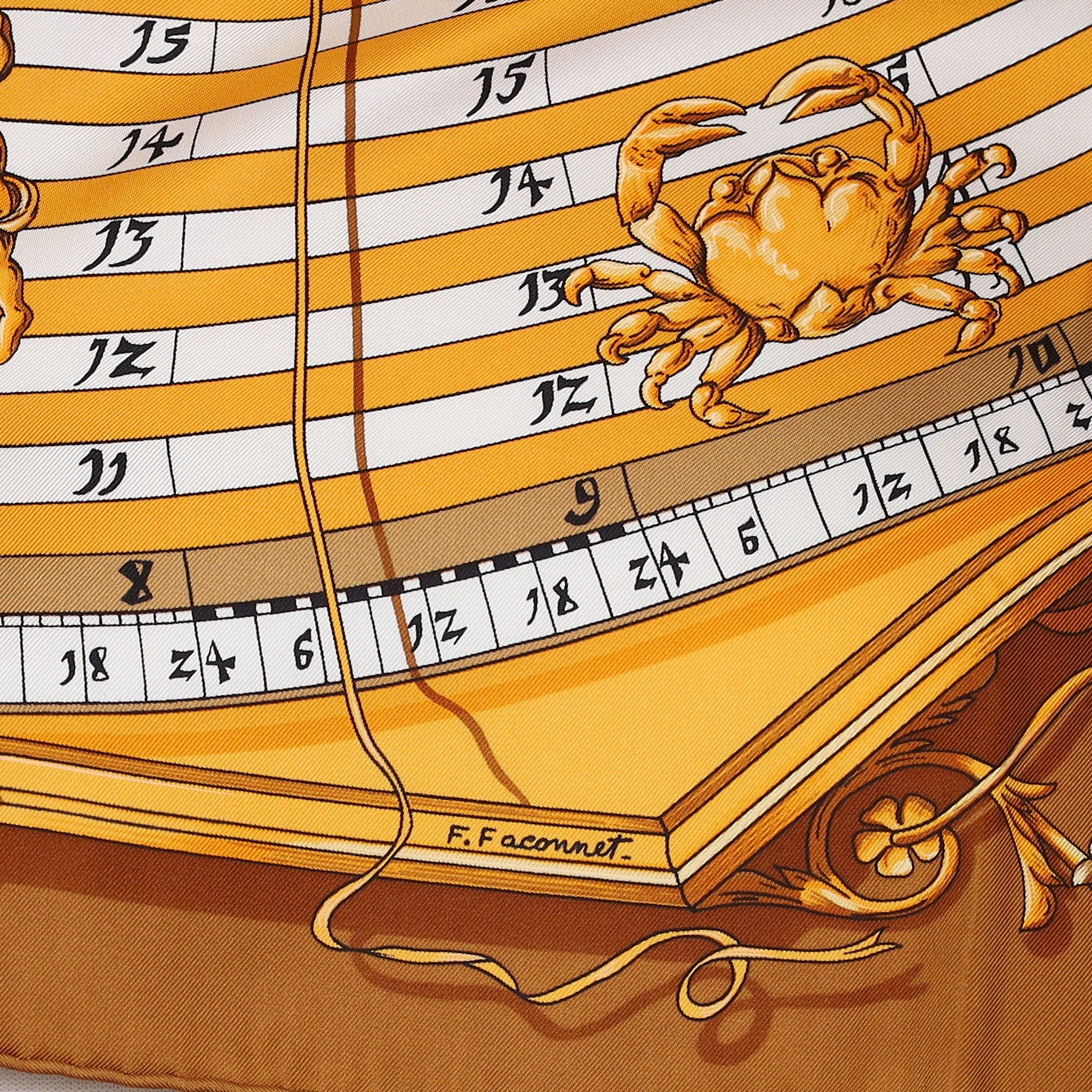 Pristine Hermès Dies et Hore Silk Scarf