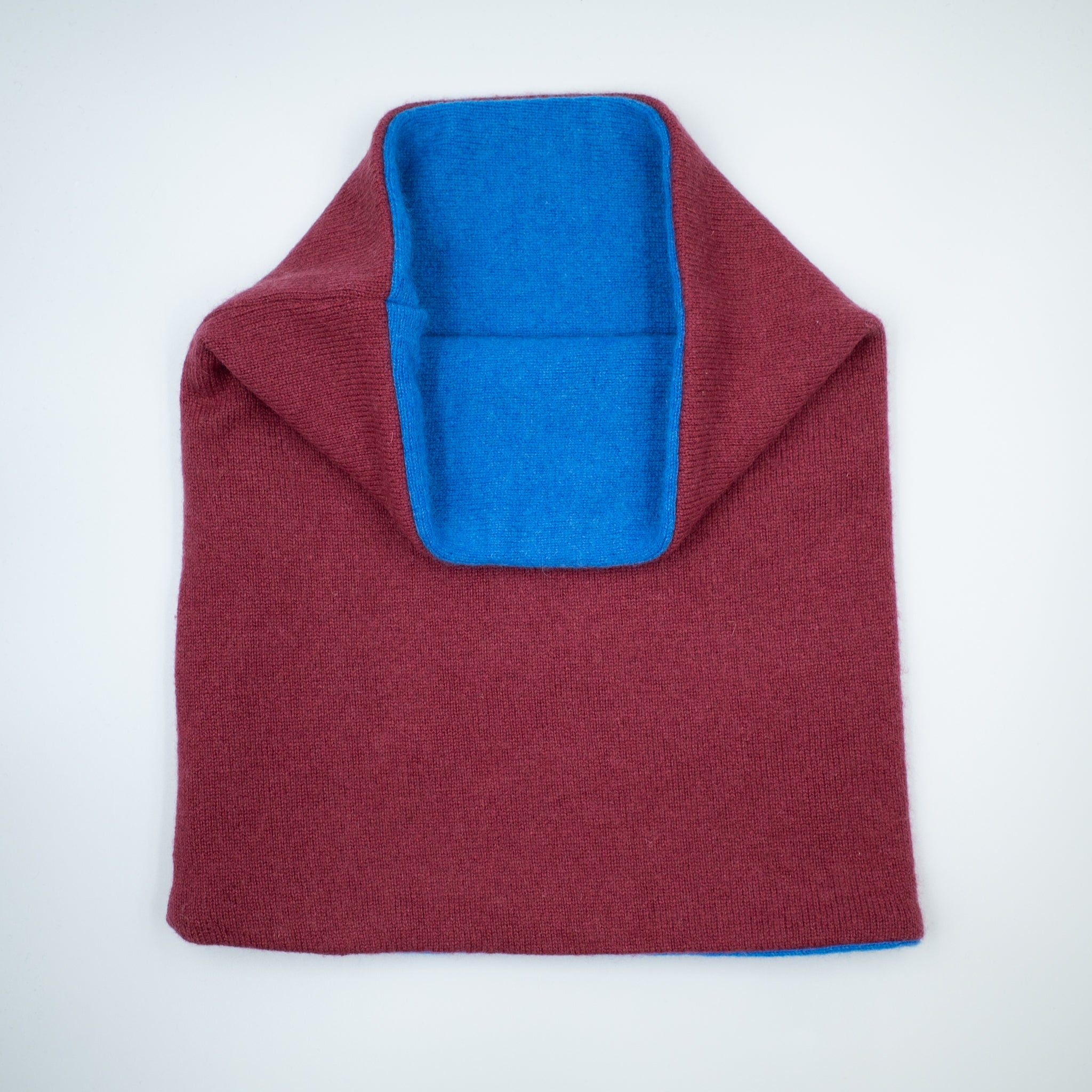 Mulberry and Azure Blue Luxury Double Layered Snood