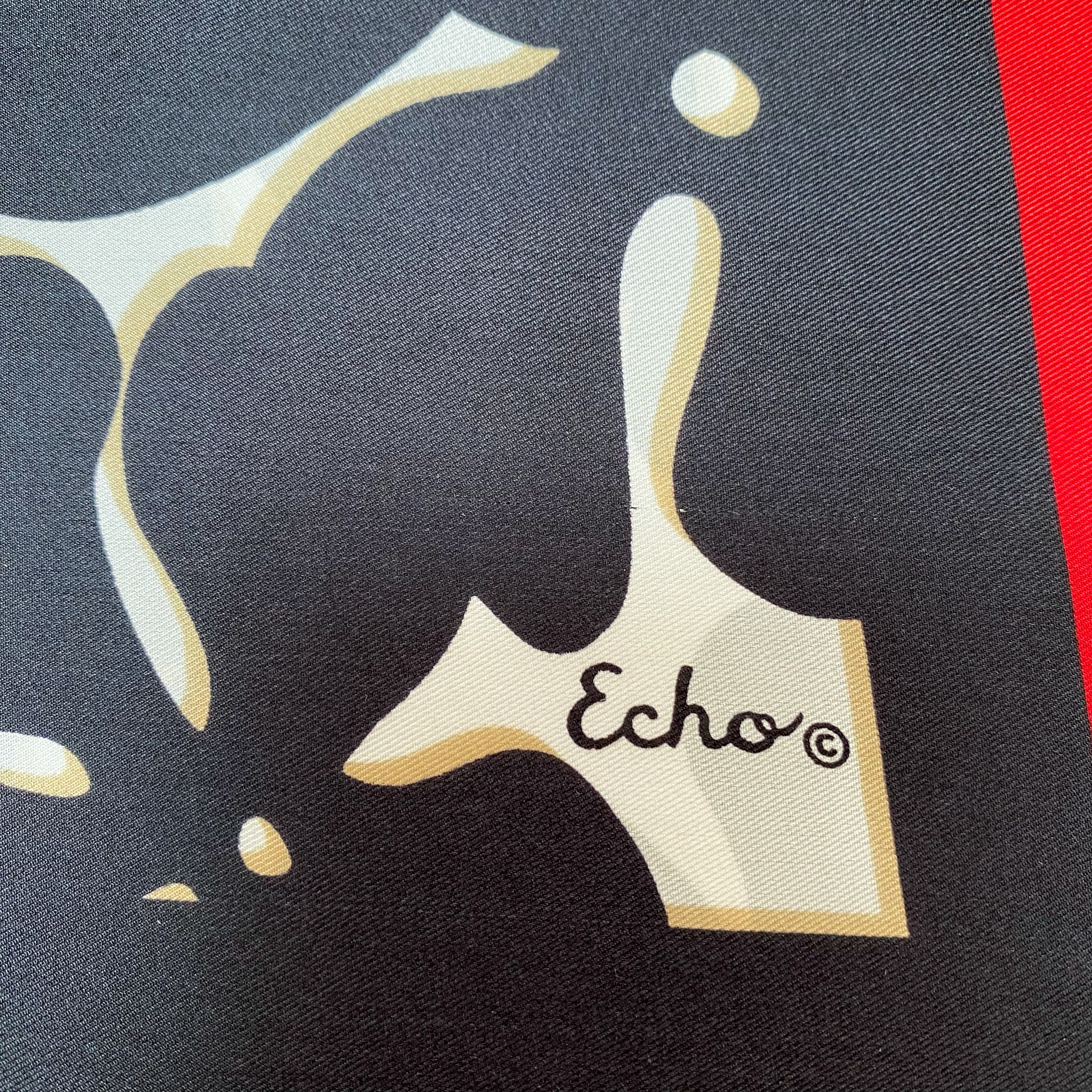 Echo Abstract Floral Silk Scarf