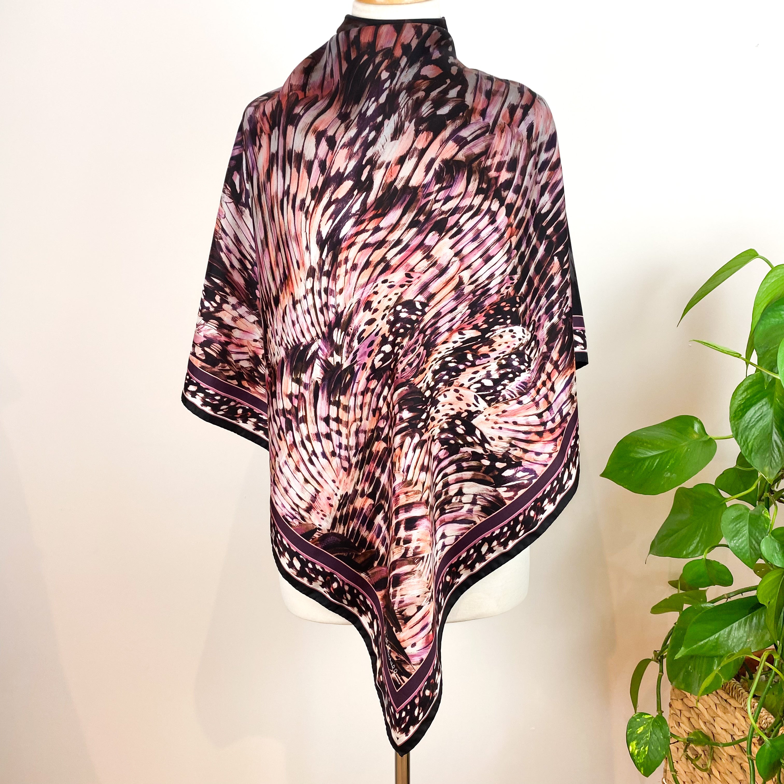 Just Cavalli Abstract Design Italian Silk Scarf