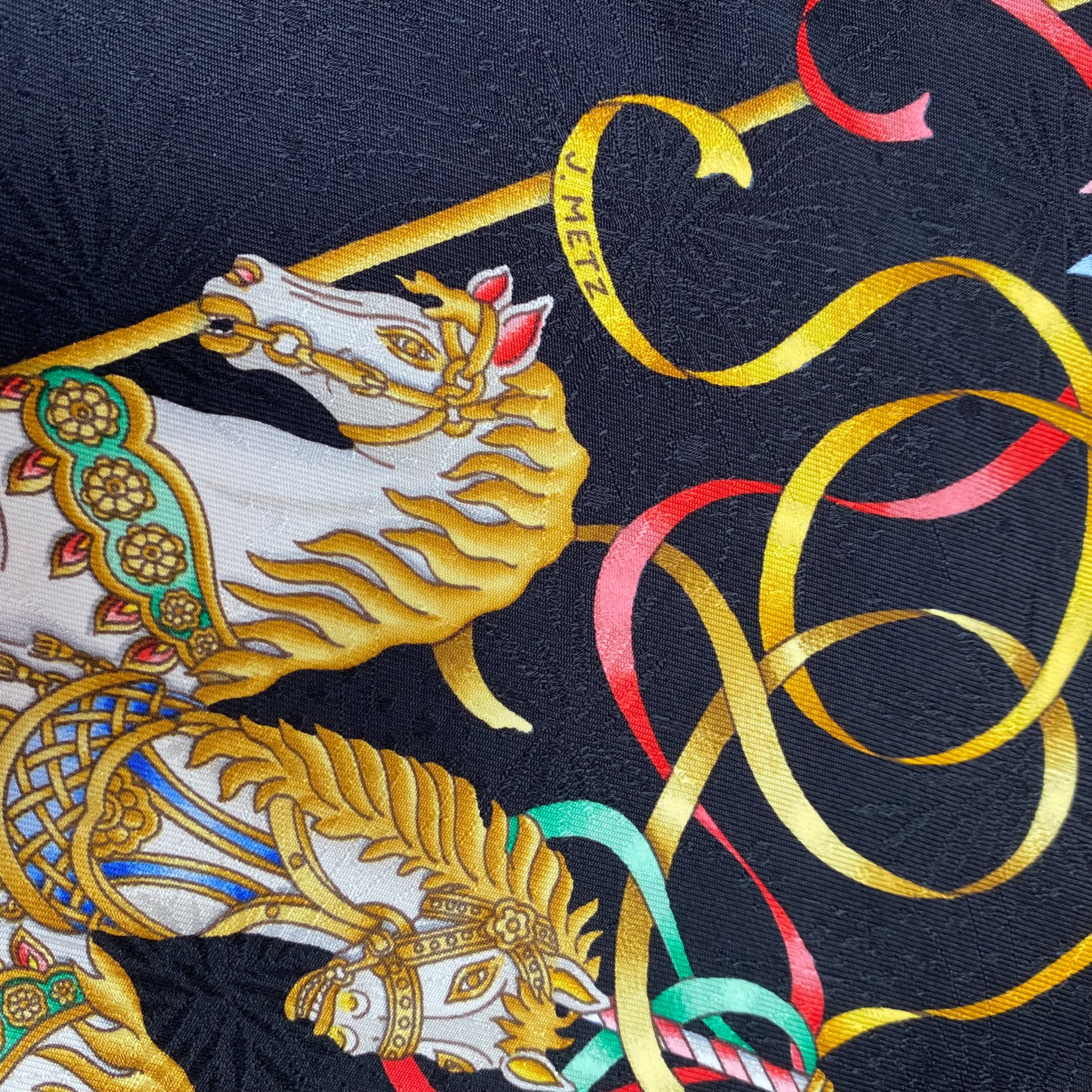 Boxed Hermes Luna Park Vintage Silk Scarf