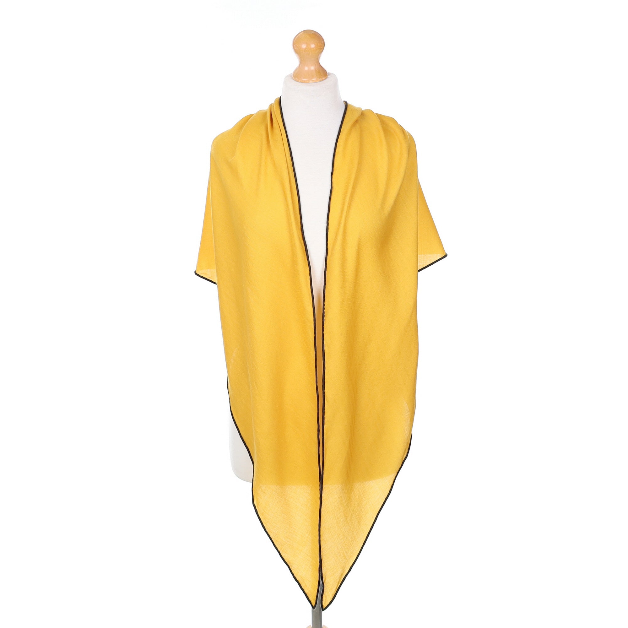 Hermès Yellow Cashmere Losange Scarf