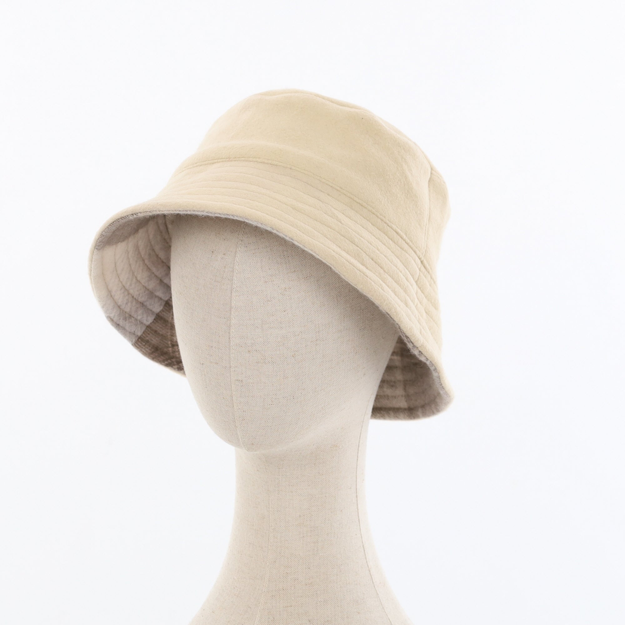 Unisex Mink Checked Reversible Cashmere Bucket Hat Men’s - M Women’s - L