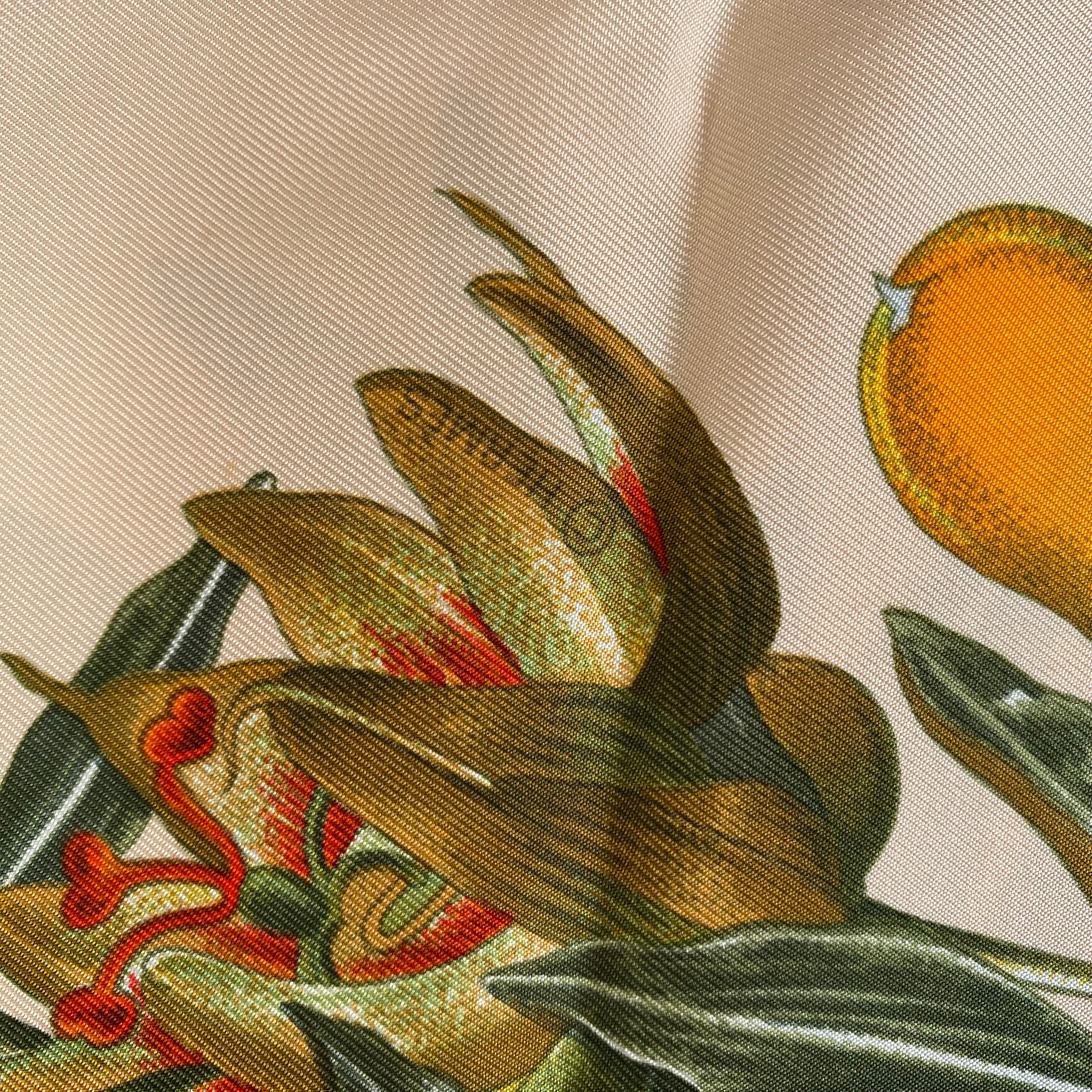 Hermès Passiflores Silk Scarf