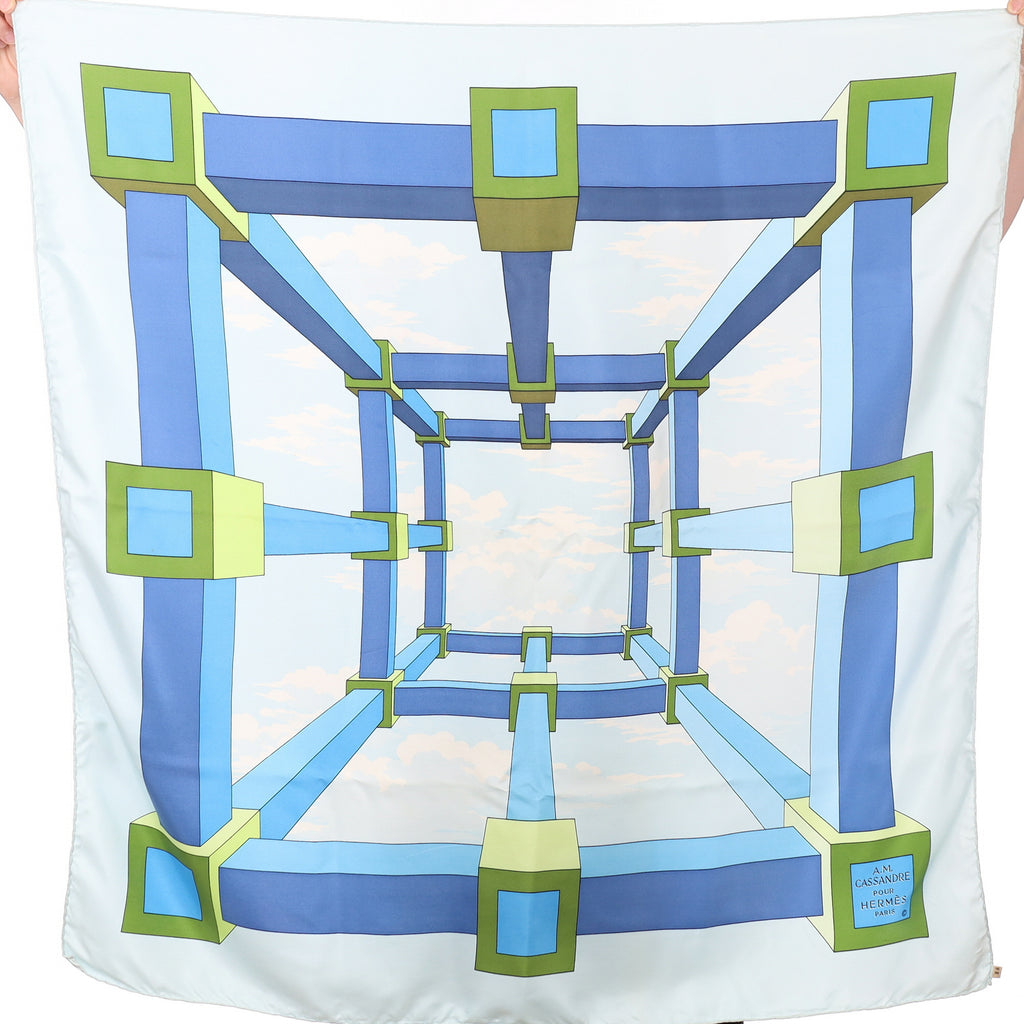 Rare Hermès Perspective Silk Scarf