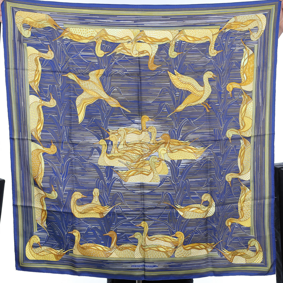 Pristine Hermès La Mare aux Canards Silk Scarf