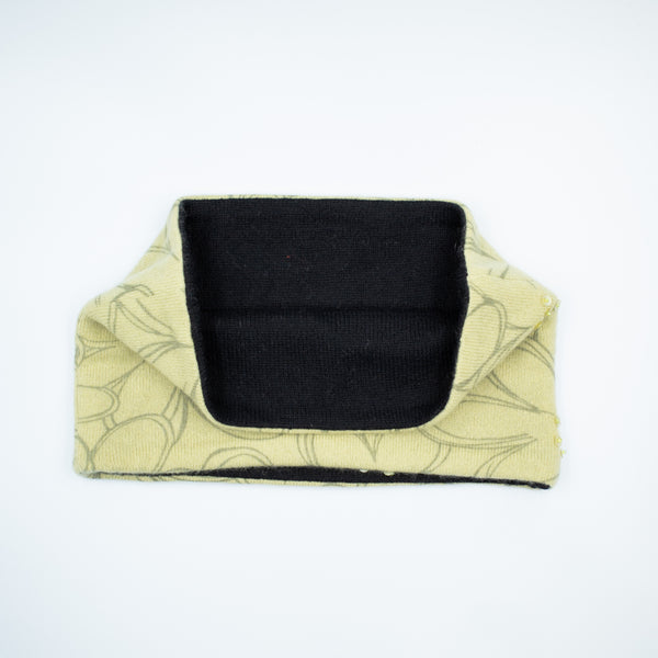 Patterned Pistachio Green and Black Neck Warmer