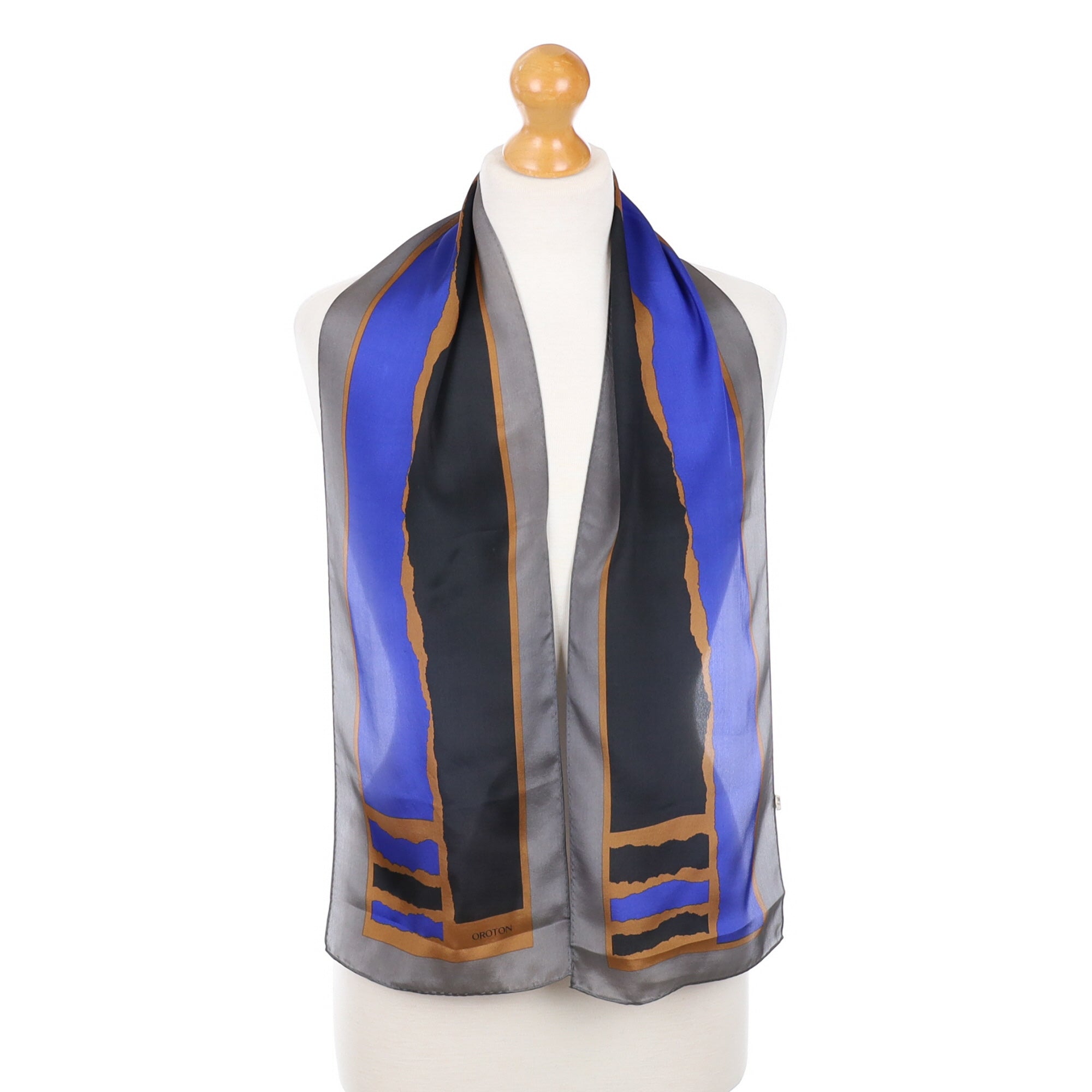 Oroton Long Abstract Silk Scarf