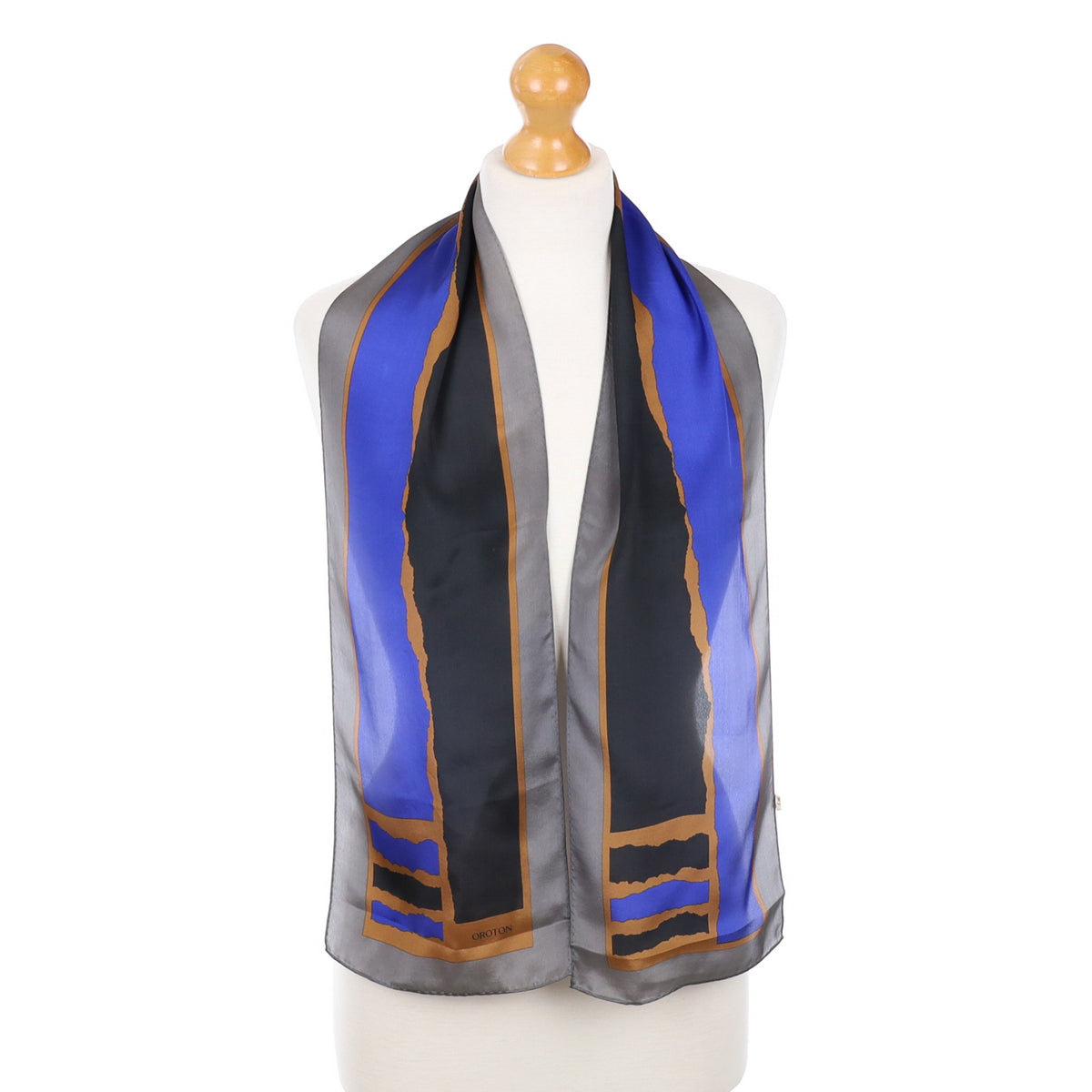 Oroton Long Abstract Silk Scarf